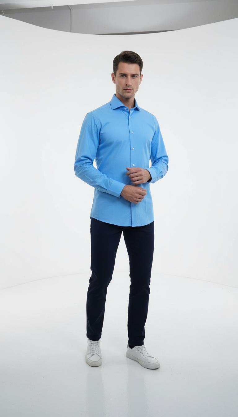 İtalyan Yaka Gömlek Out-KAO4996S