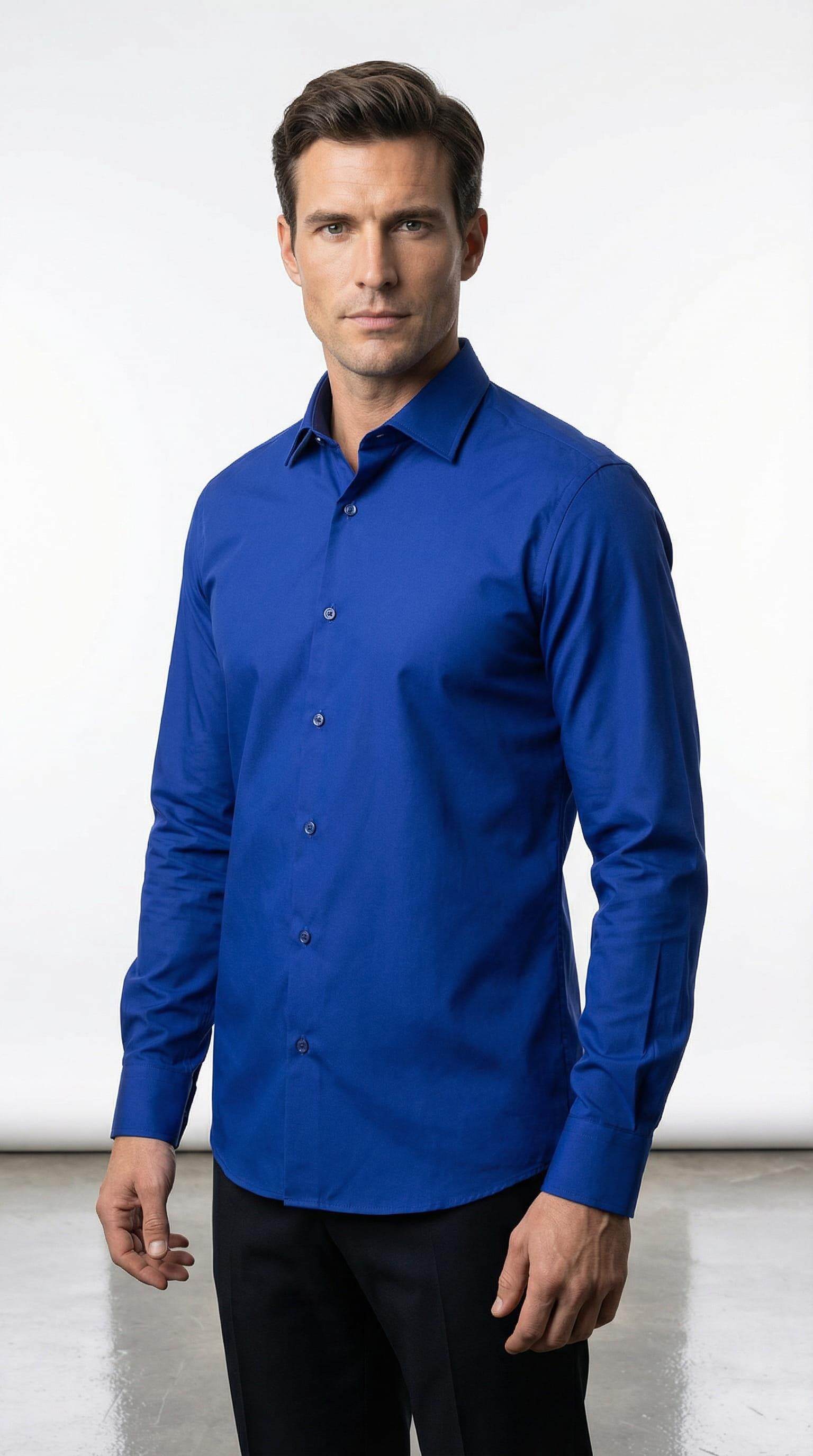 İtalyan Yaka Gömlek Out-KAV4002S