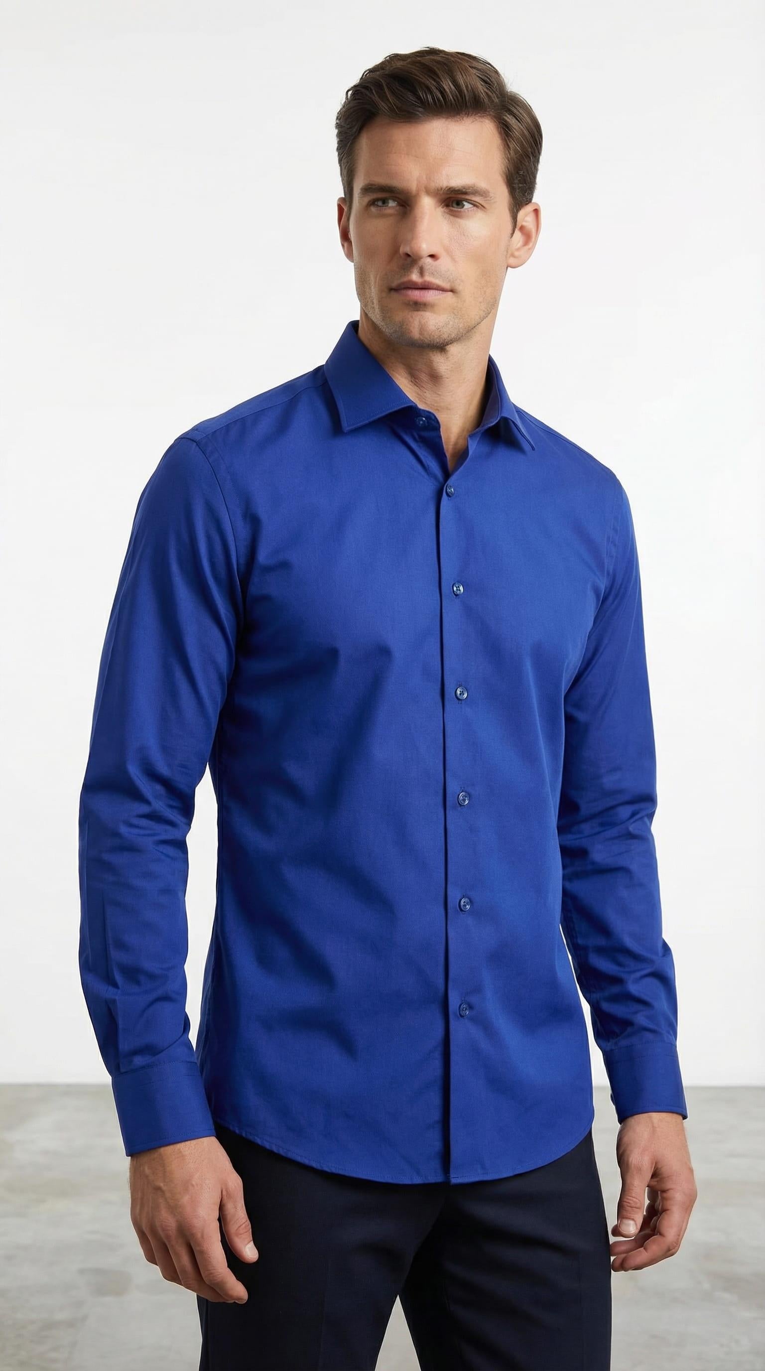 İtalyan Yaka Gömlek Out-KAV4002S