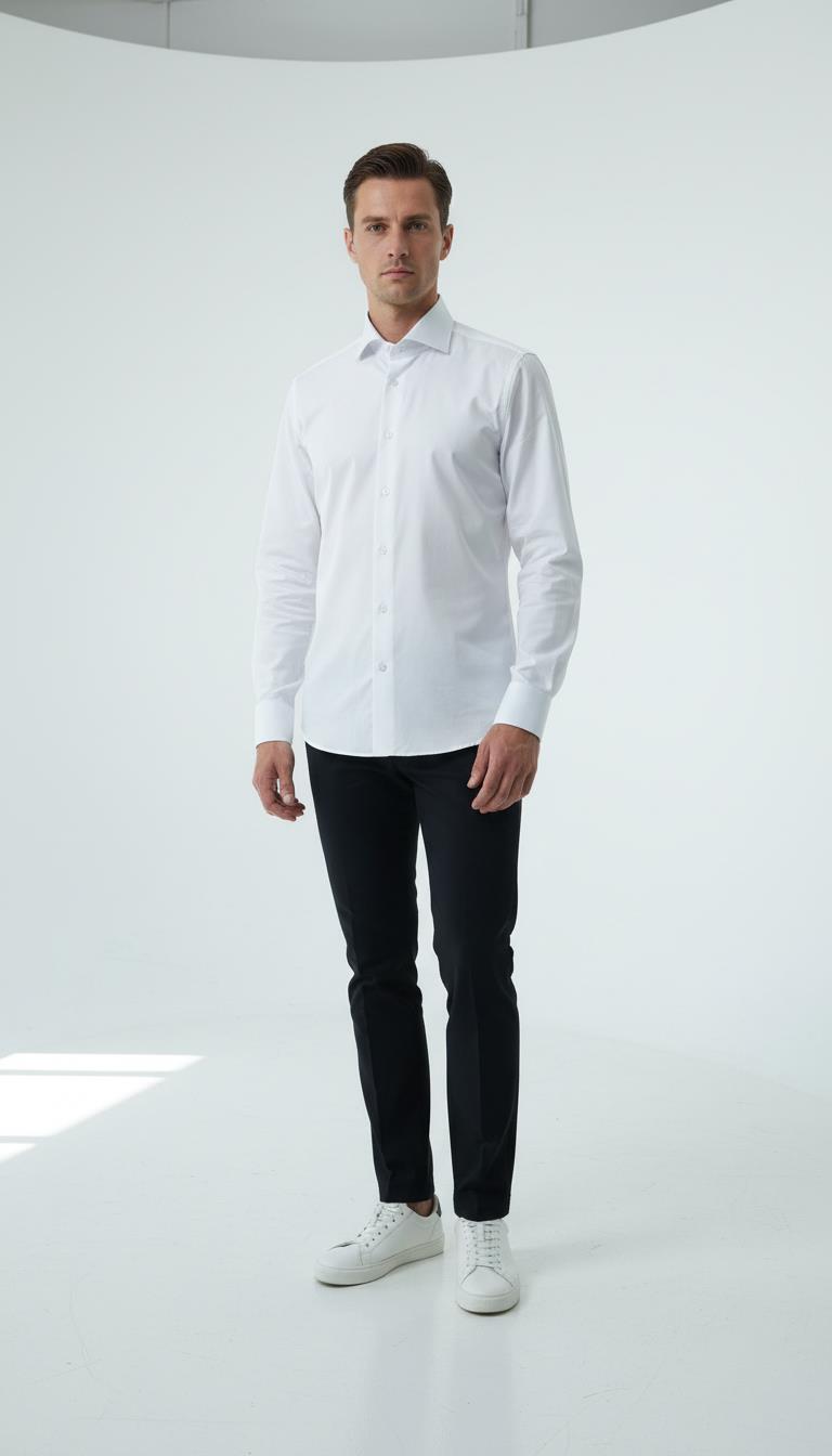 İtalyan Yaka Gömlek Out-KAX4055S