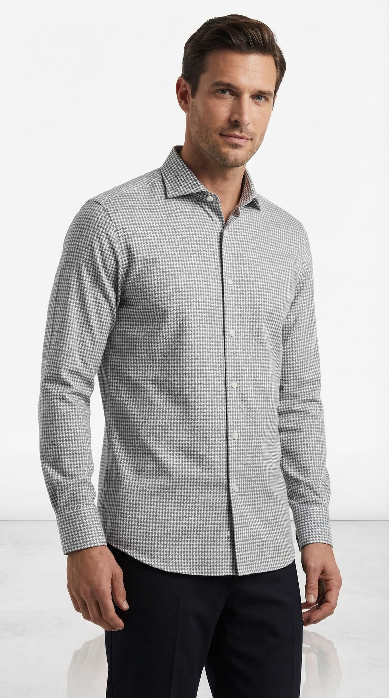 İtalyan Yaka Gömlek Out-KAX4057S