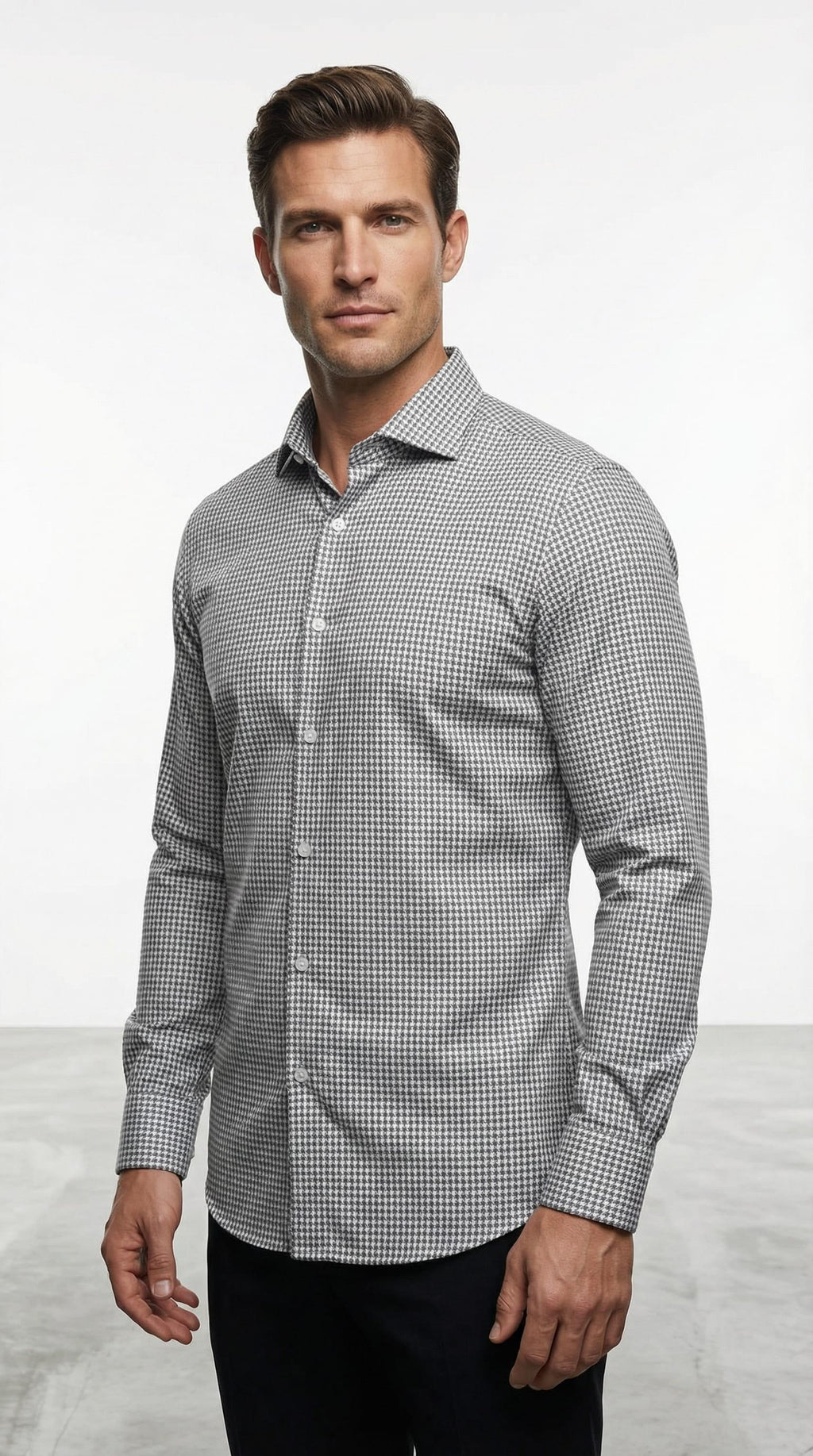 İtalyan Yaka Gömlek Out-KAX4057S