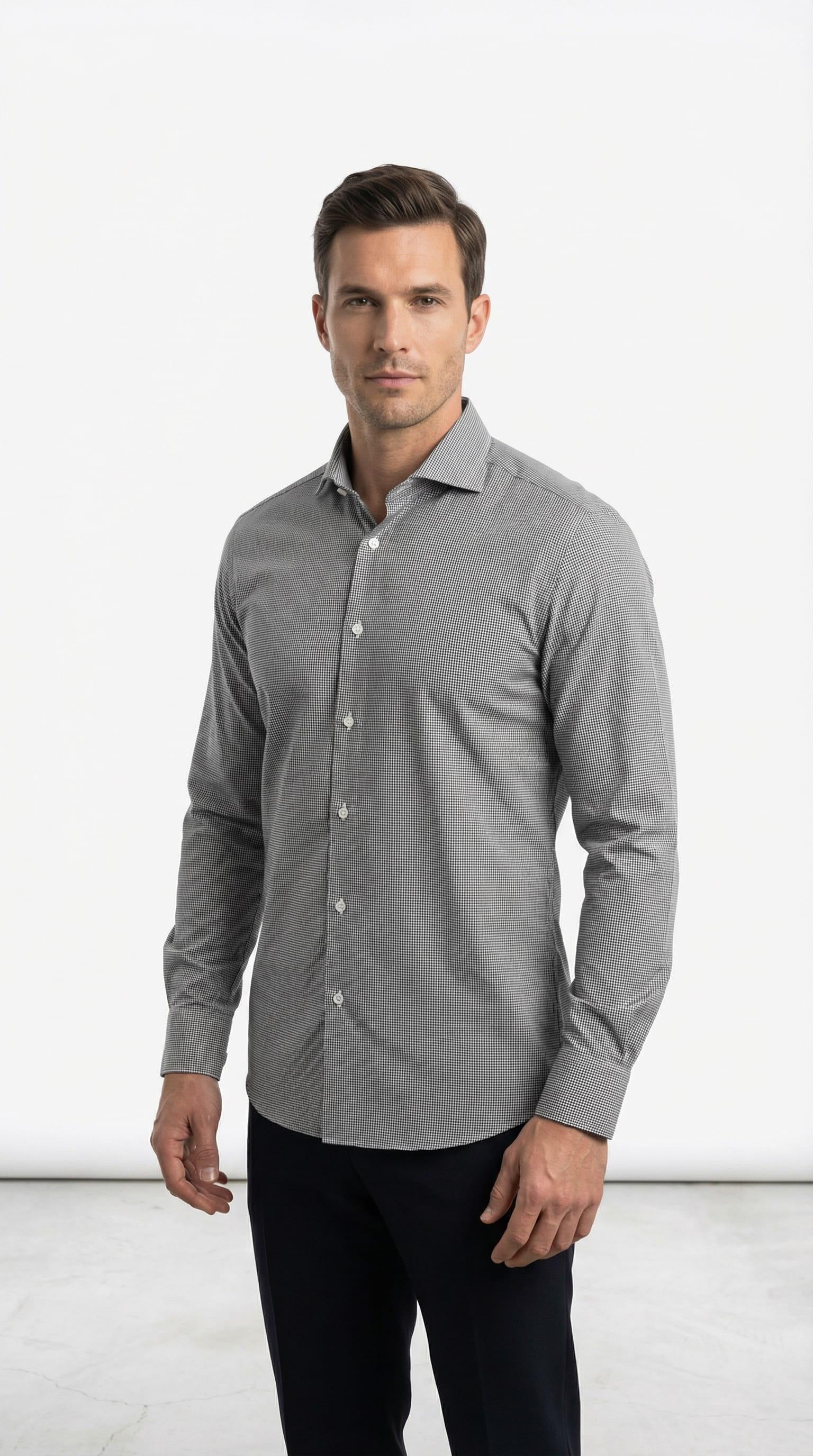 İtalyan Yaka Gömlek Out-KAX4058S