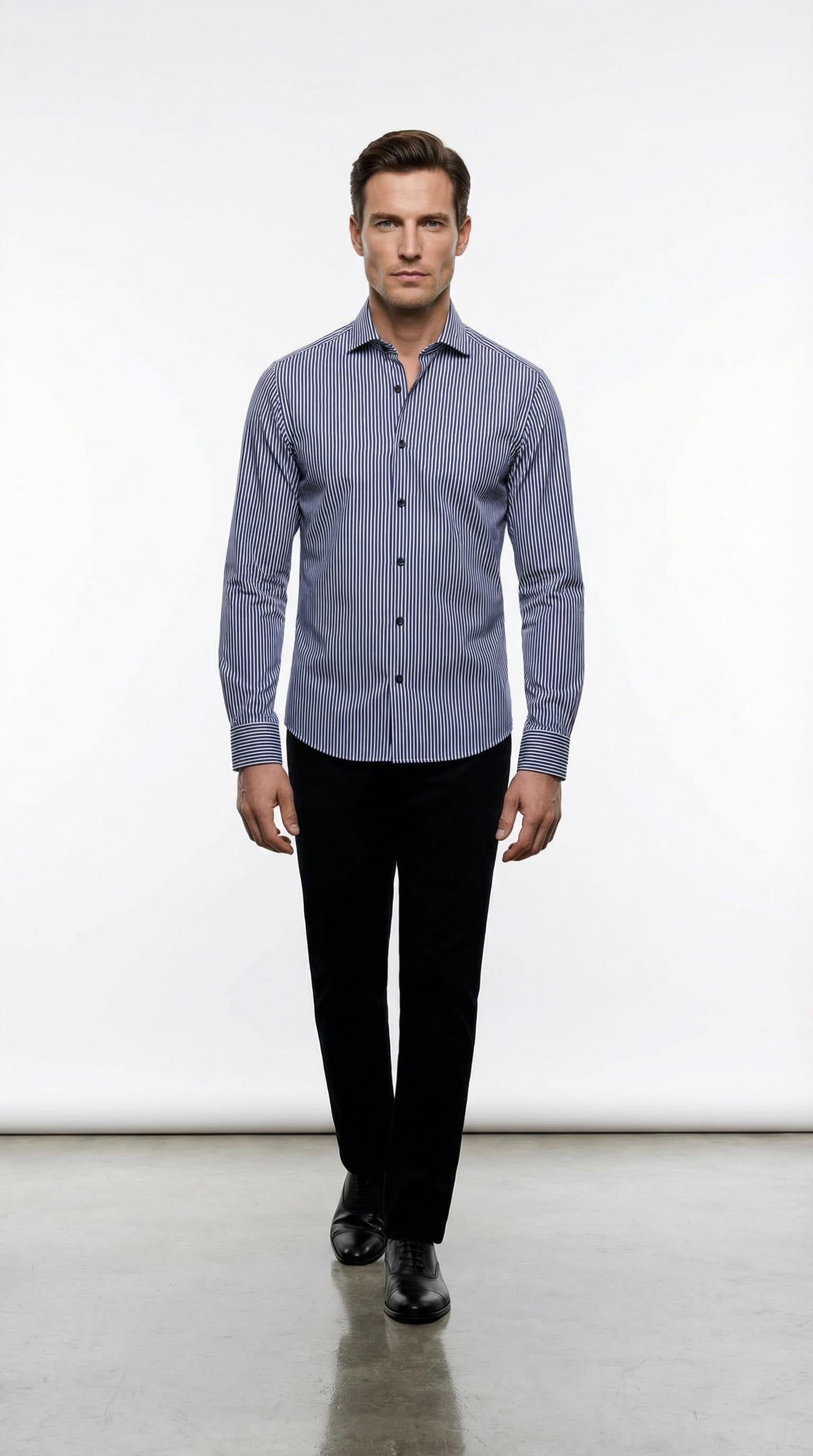 İtalyan Yaka Gömlek Out-KAX4065S