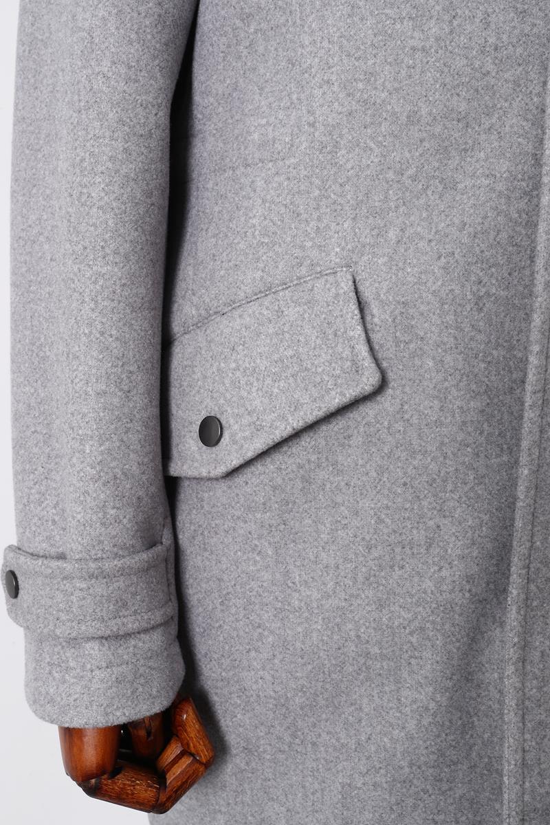 Şık ve Sade Kapüşonlu Erkek Kaban-KAW9158W