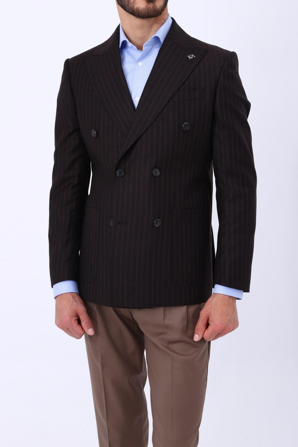 Kaliteli Kumaş Erkek Kruvaze Ceket-KAV5223W