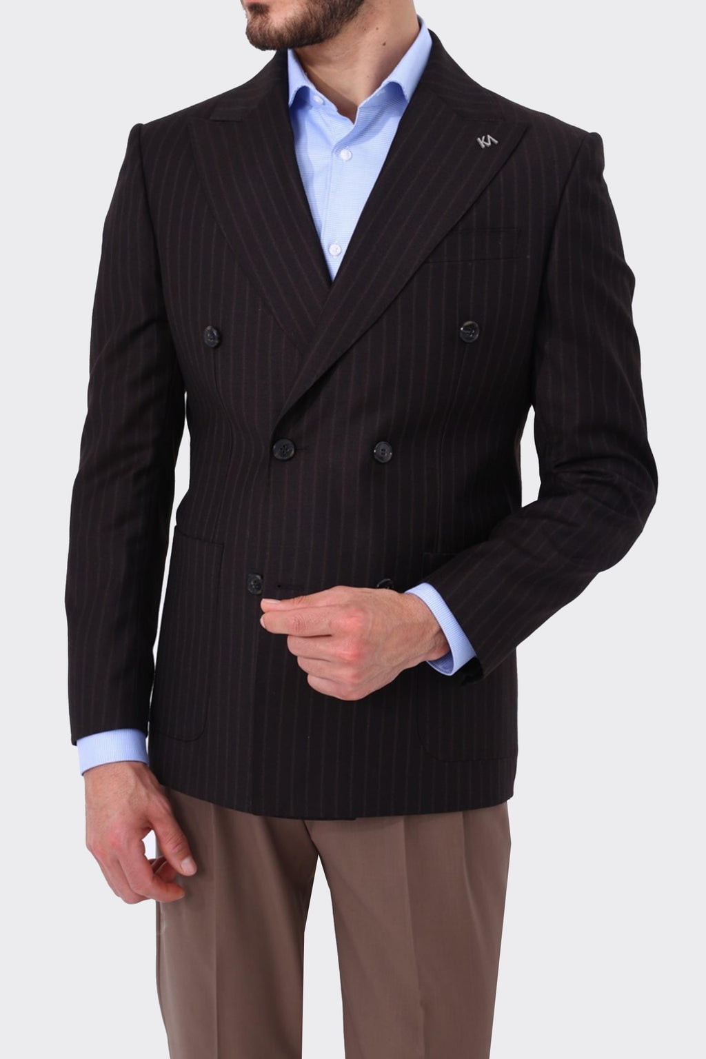 Kaliteli Kumaş Erkek Kruvaze Ceket-KAV5223W