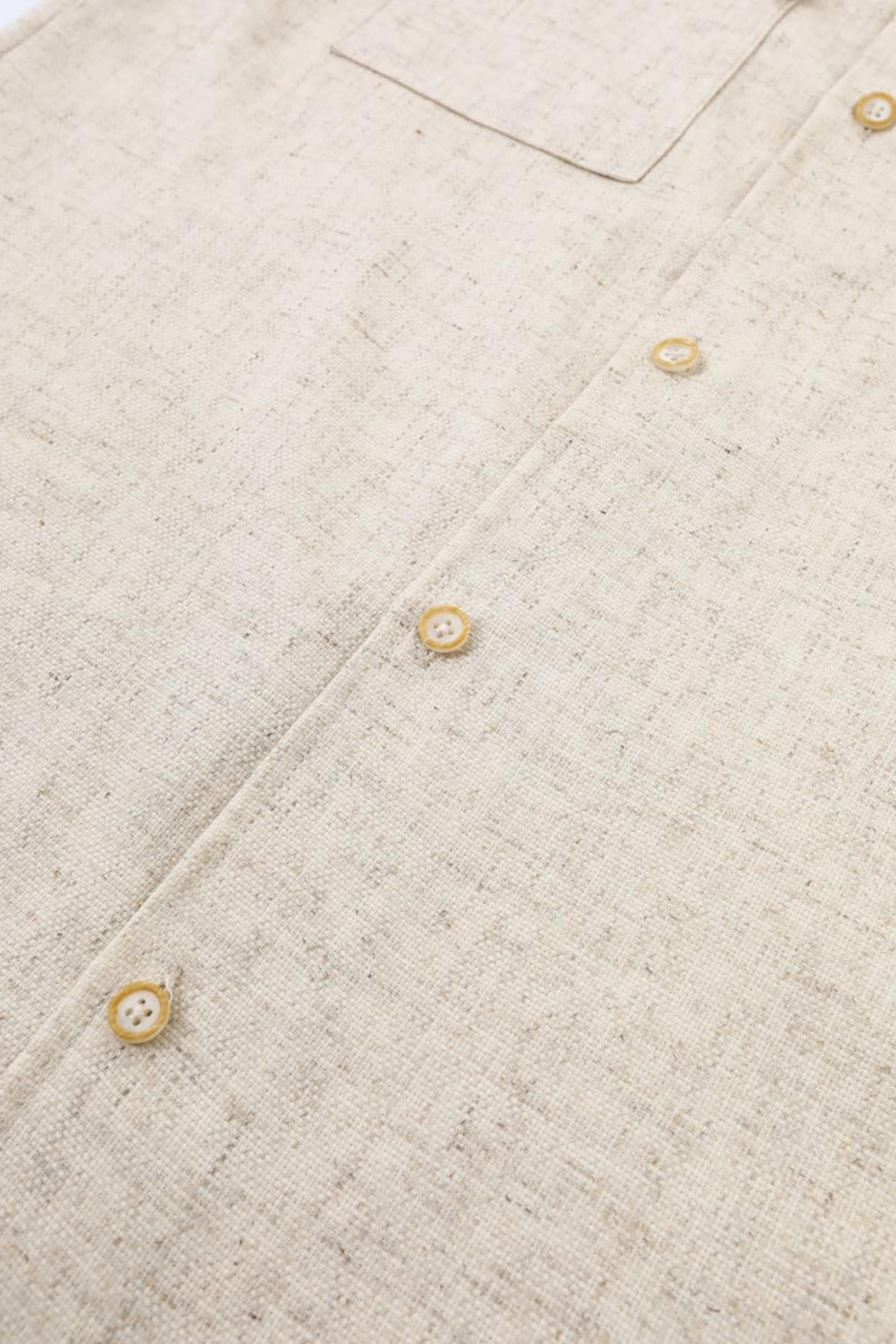 Rahat ve Şık Casual Slim Fit Keten Erkek Gömlek-GKV4127S