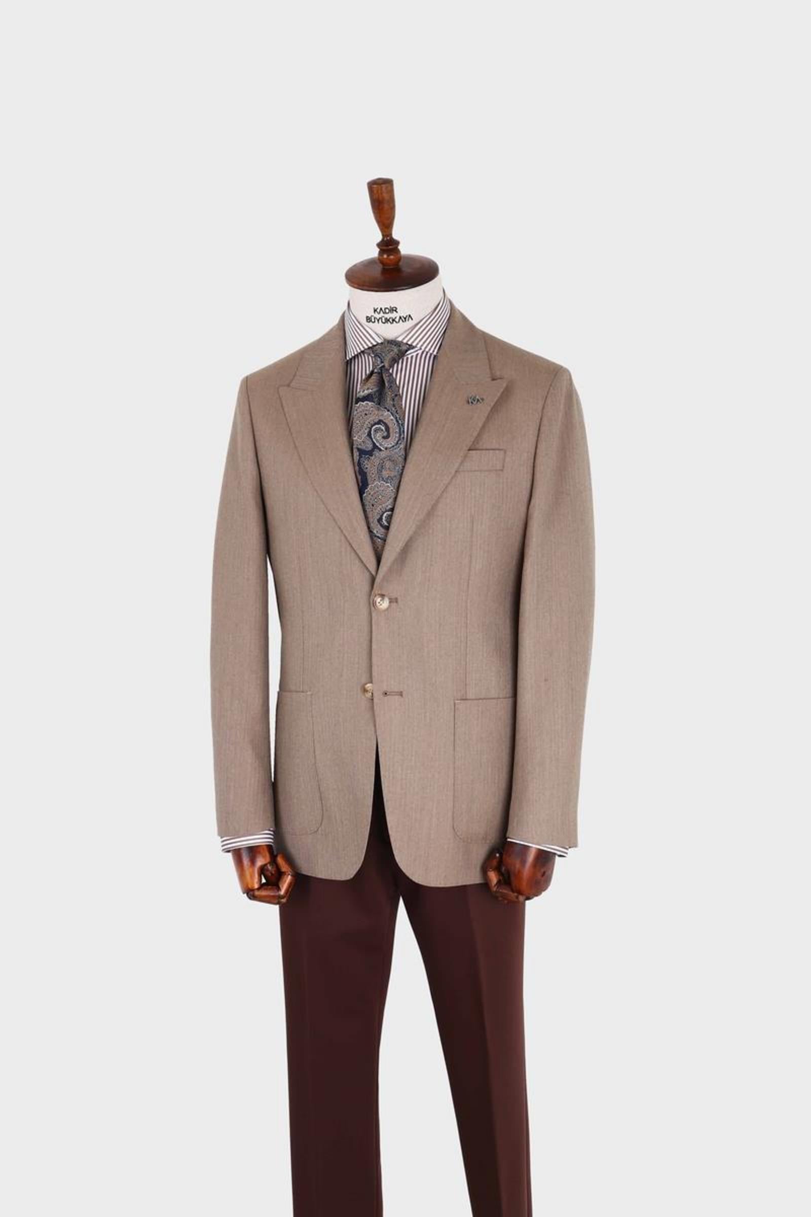 Erkek Kırlangıç Yaka  Ceket-KAX5166W