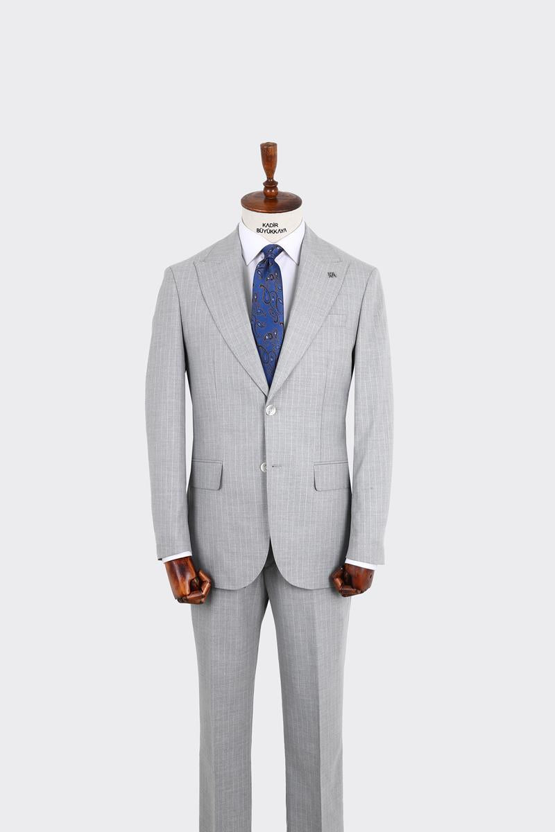 Kırlangıç Yaka İki Düğmeli Erkek Takım Elbise-KAX1371S
