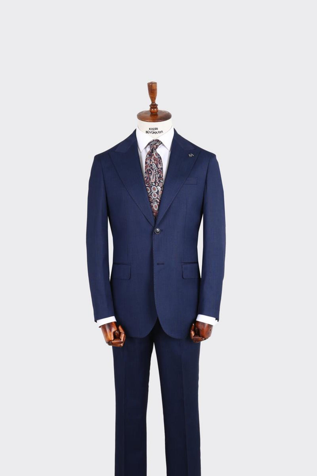 Kırlangıç Yaka İki Düğmeli Erkek Takım Elbise-KAX1363S