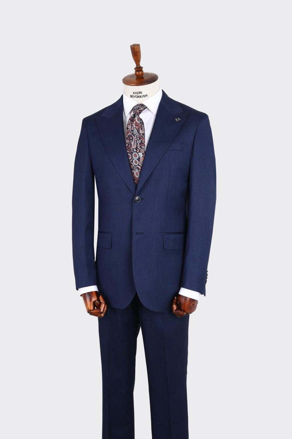 Kırlangıç Yaka İki Düğmeli Erkek Takım Elbise-KAX1363S