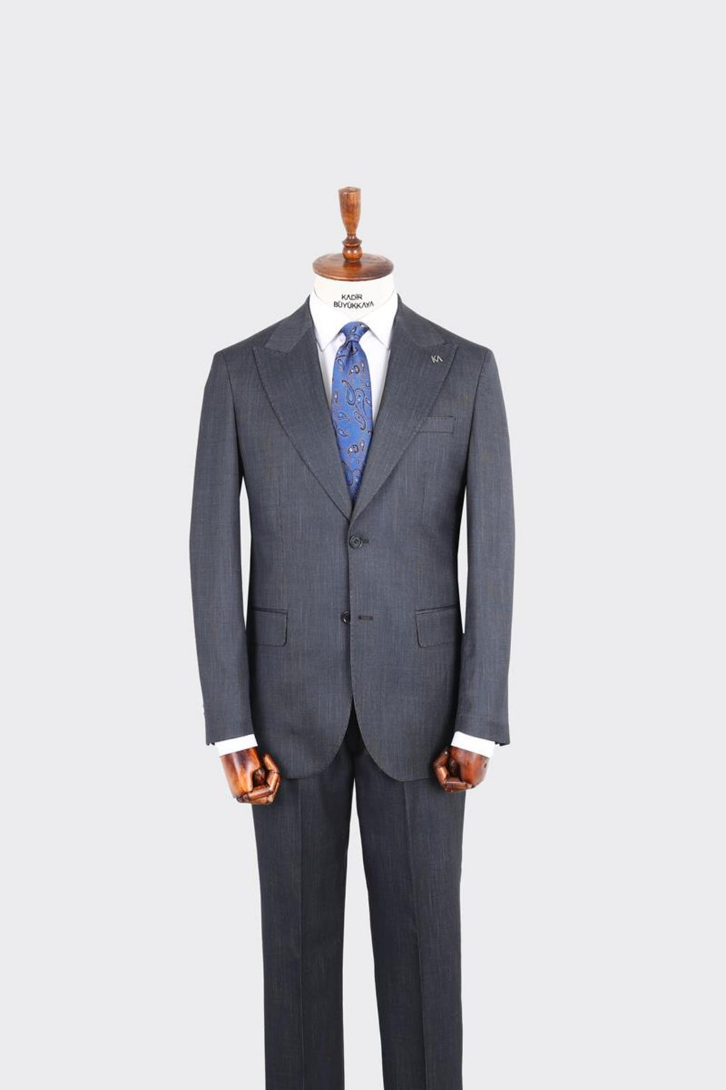 Kırlangıç Yaka İki Düğmeli Erkek Takım Elbise-KAX1363S