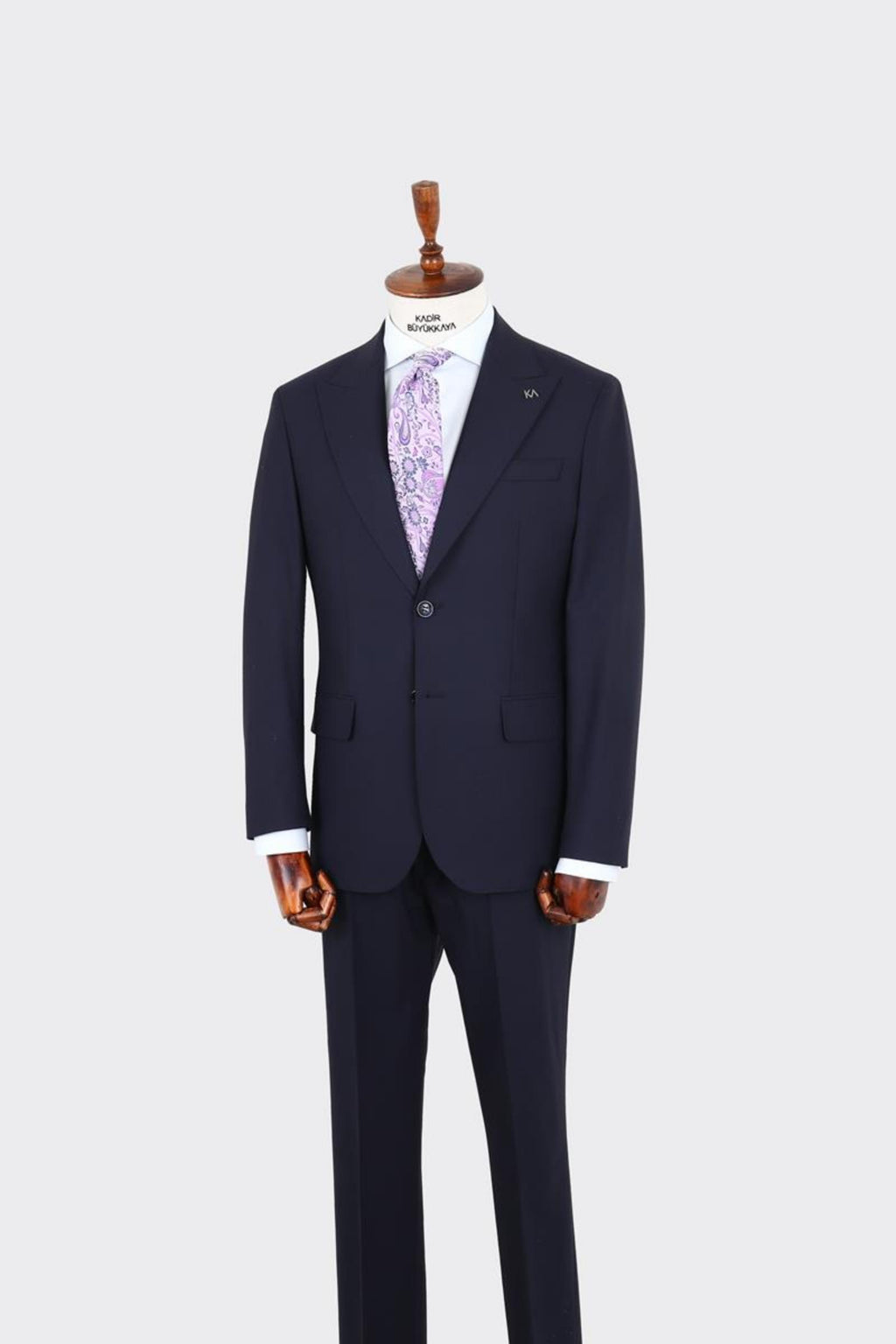 Kırlangıç Yaka İki Düğmeli Erkek Takım Elbise-KAX1380S