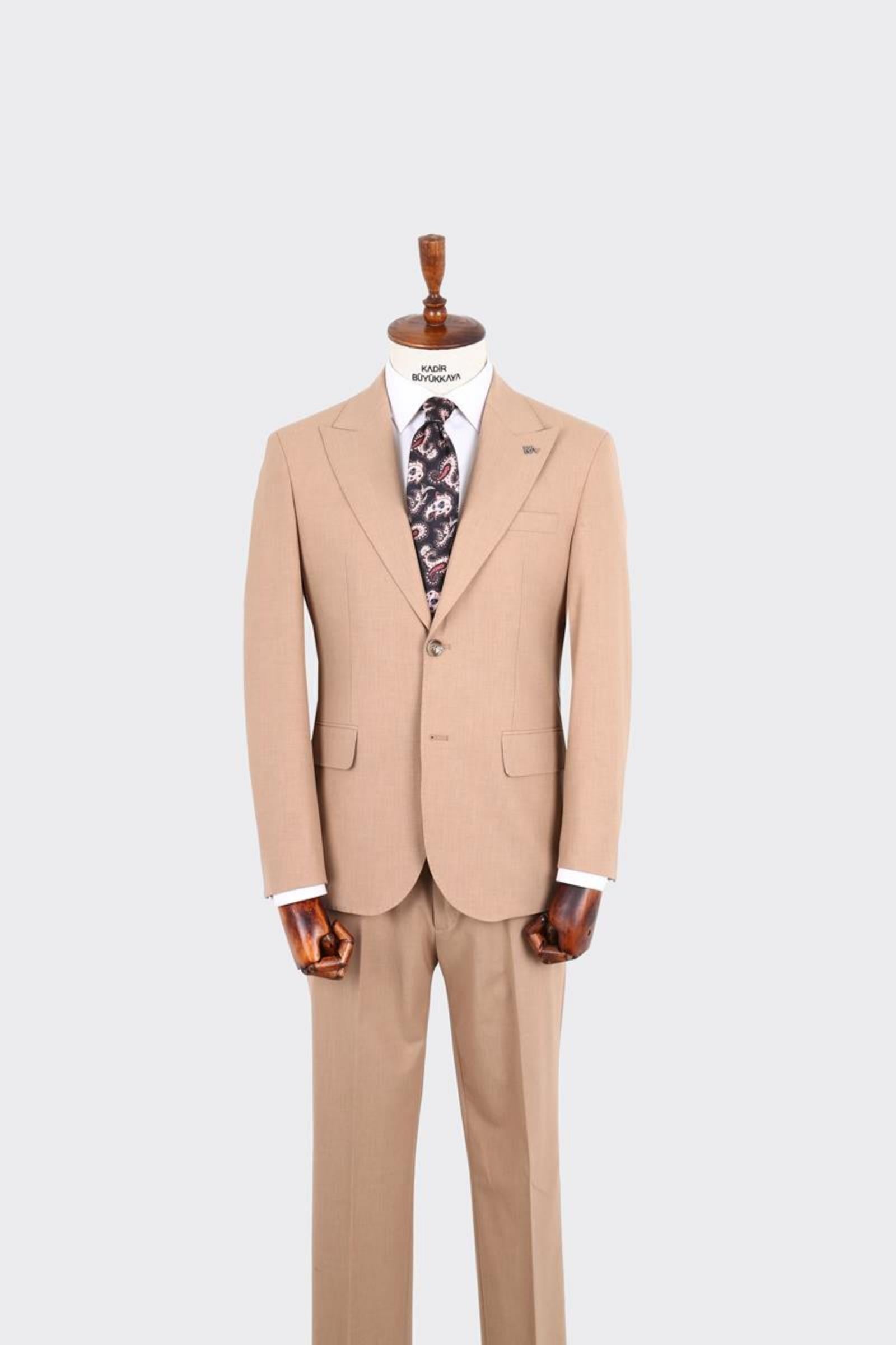 Kırlangıç Yaka İki Düğmeli Erkek Takım Elbise-KAX1380S