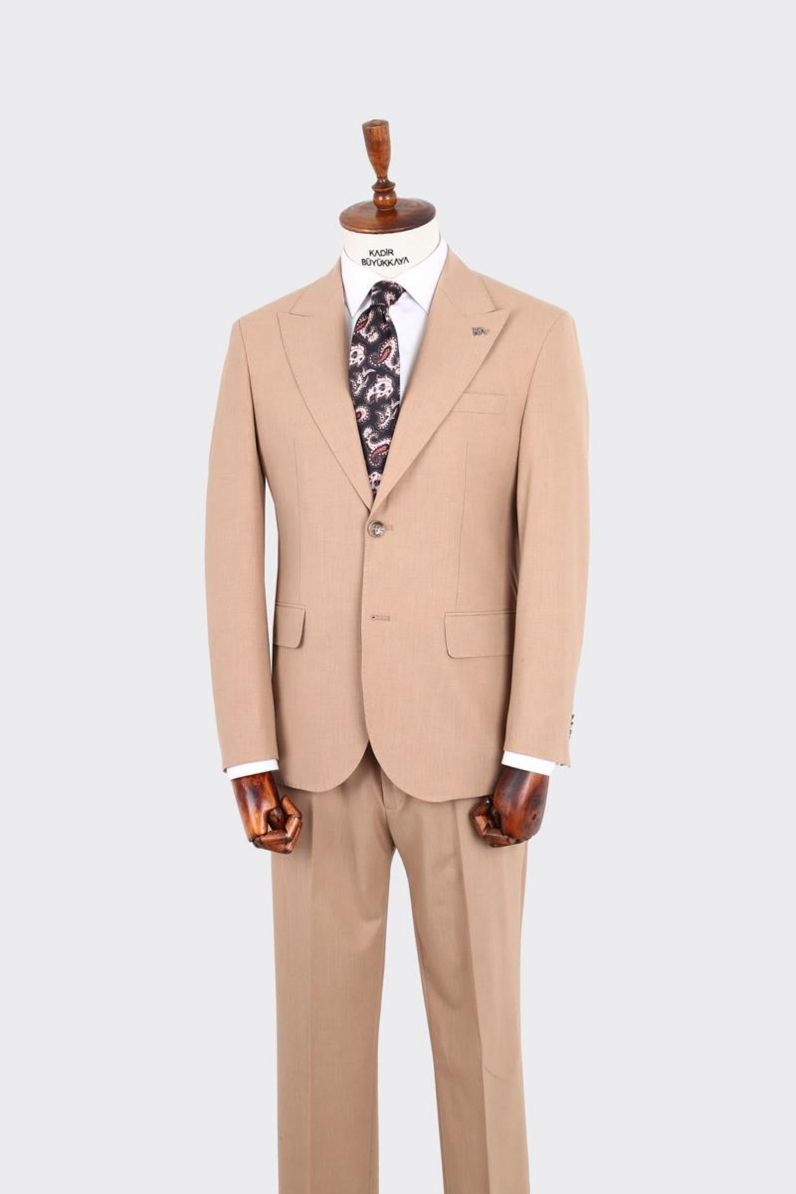 Kırlangıç Yaka İki Düğmeli Erkek Takım Elbise-KAX1380S