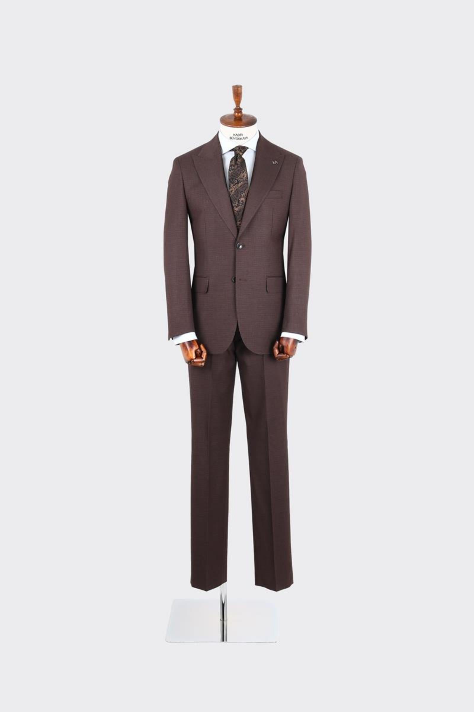 Kırlangıç Yaka İki Düğmeli Erkek Takım Elbise-KAX1362S