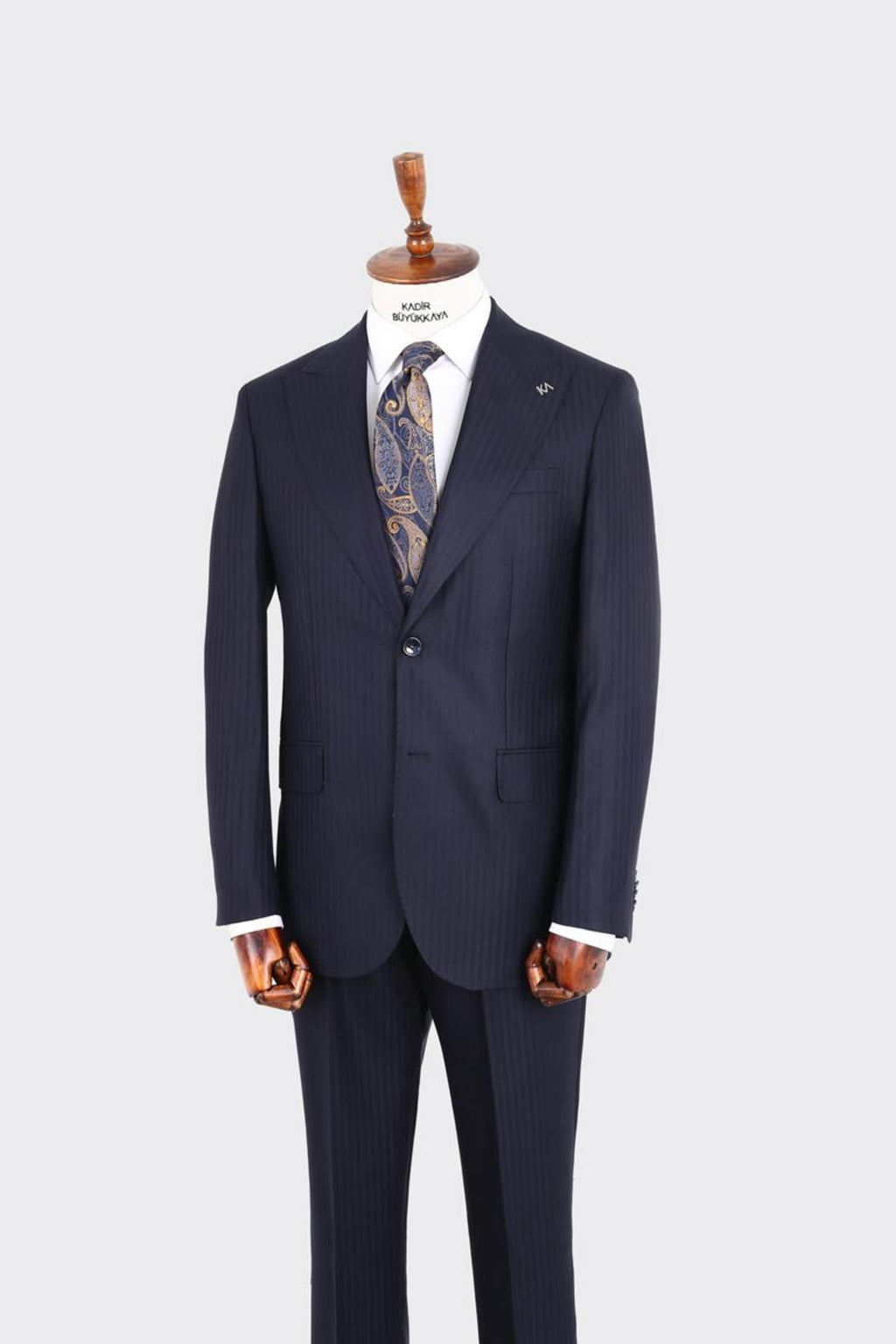 Kırlangıç Yaka İki Düğmeli Erkek Takım Elbise-KAX1377S