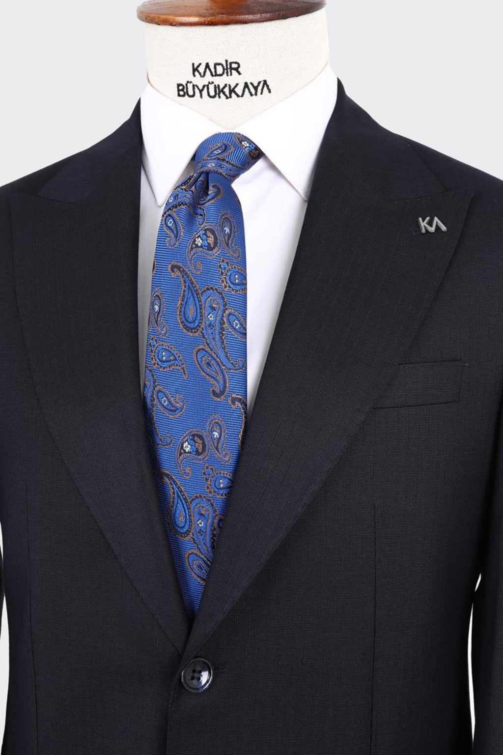 Kırlangıç Yaka İki Düğmeli Erkek Takım Elbise-KAX1378S