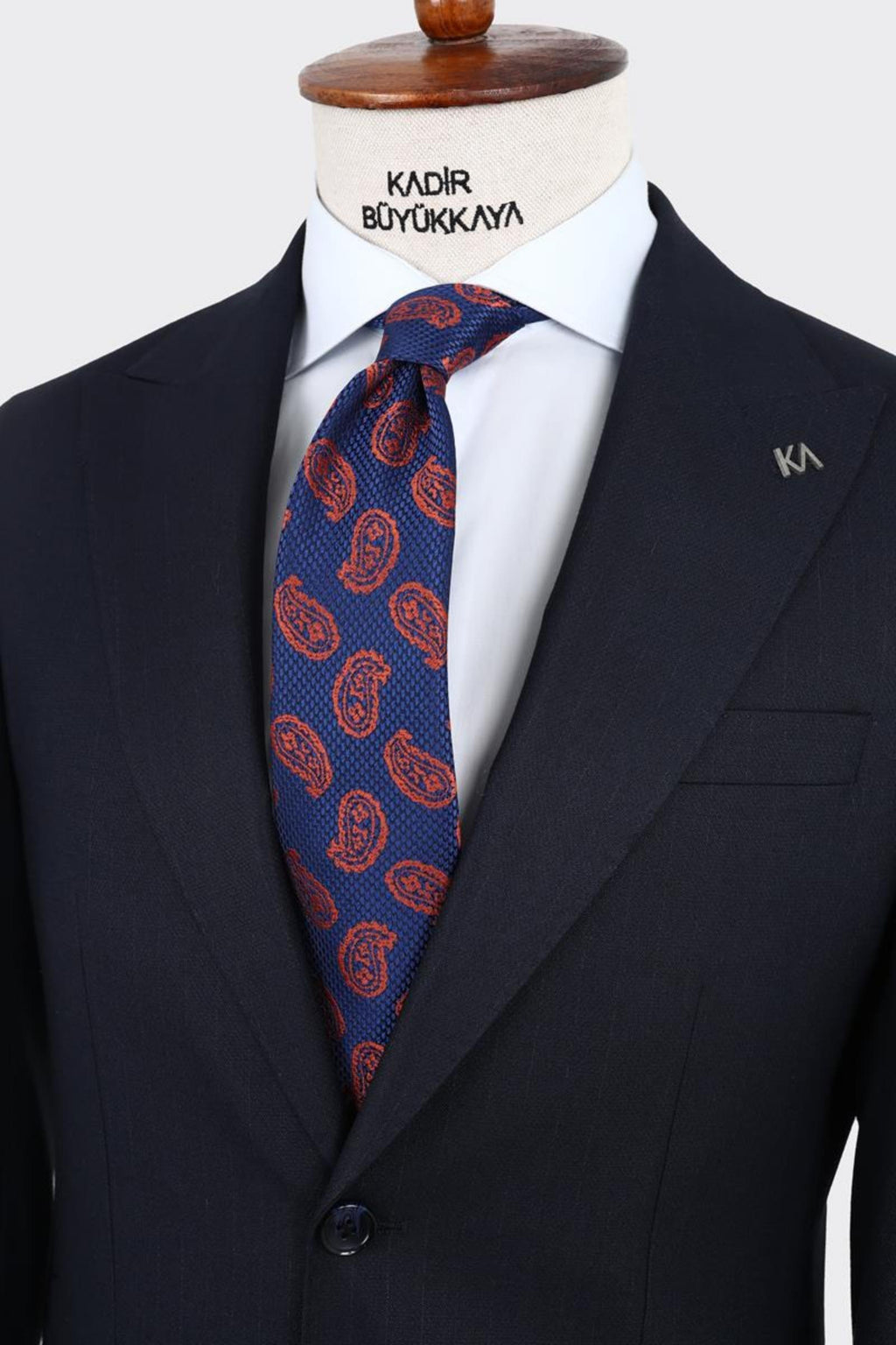 Kırlangıç Yaka İki Düğmeli Erkek Takım Elbise-KAX1374S