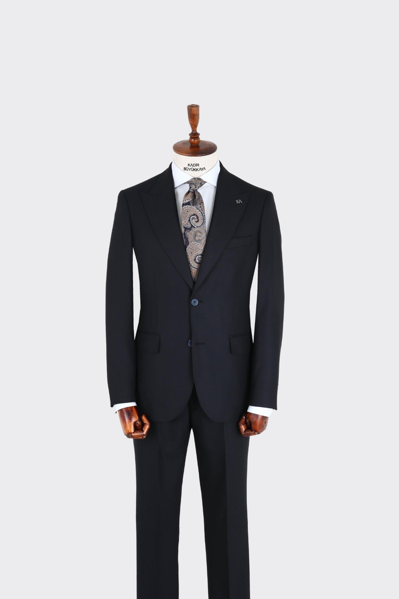 Kırlangıç Yaka İki Düğmeli Erkek Takım Elbise-KAX1350S