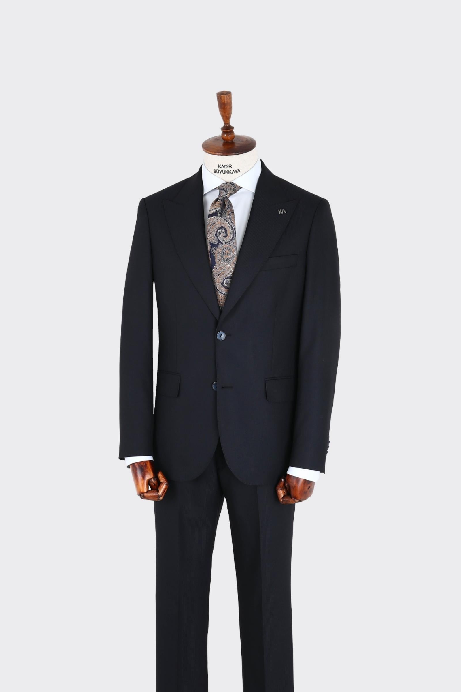 Kırlangıç Yaka İki Düğmeli Erkek Takım Elbise-KAX1350S
