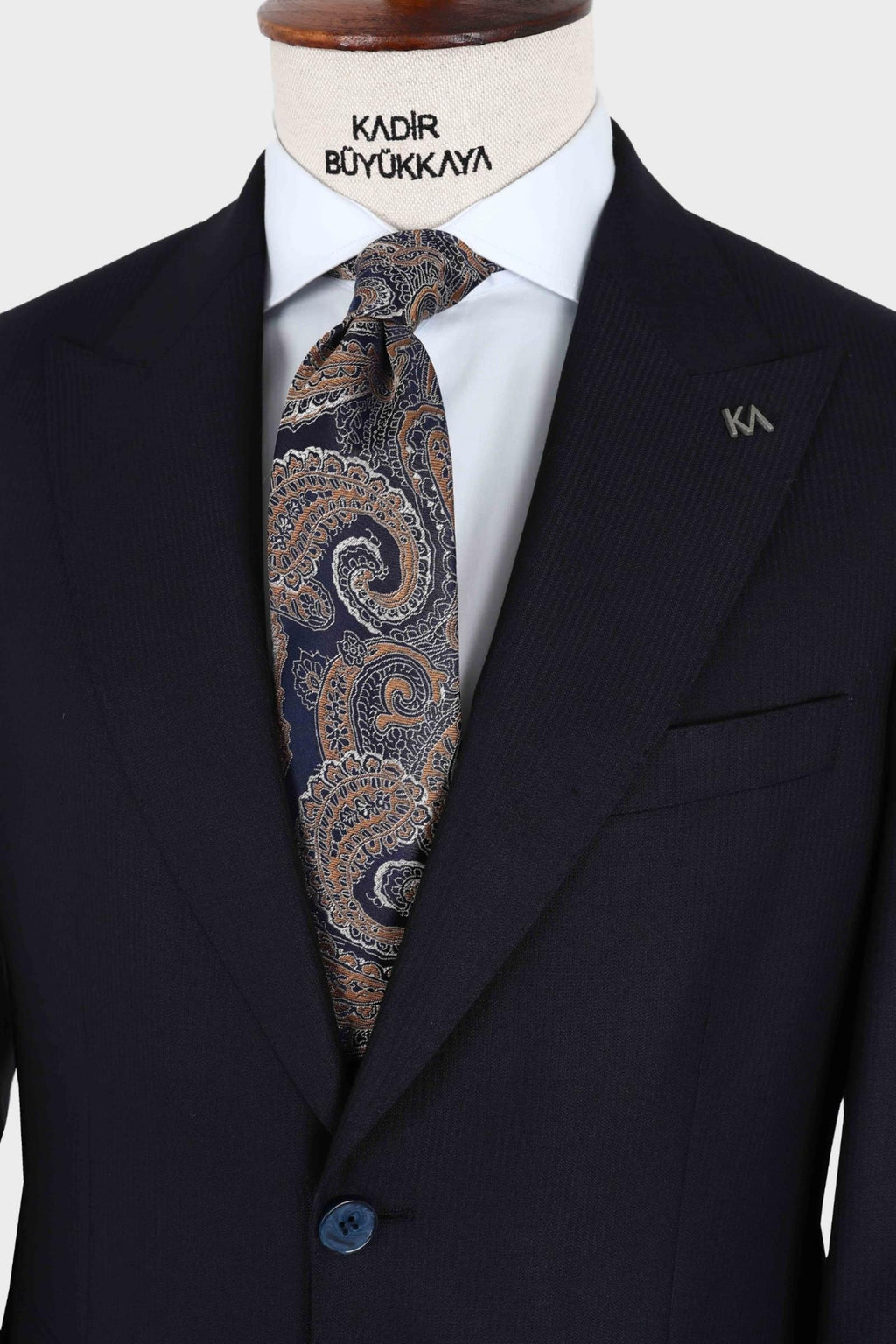 Kırlangıç Yaka İki Düğmeli Erkek Takım Elbise-KAX1350S