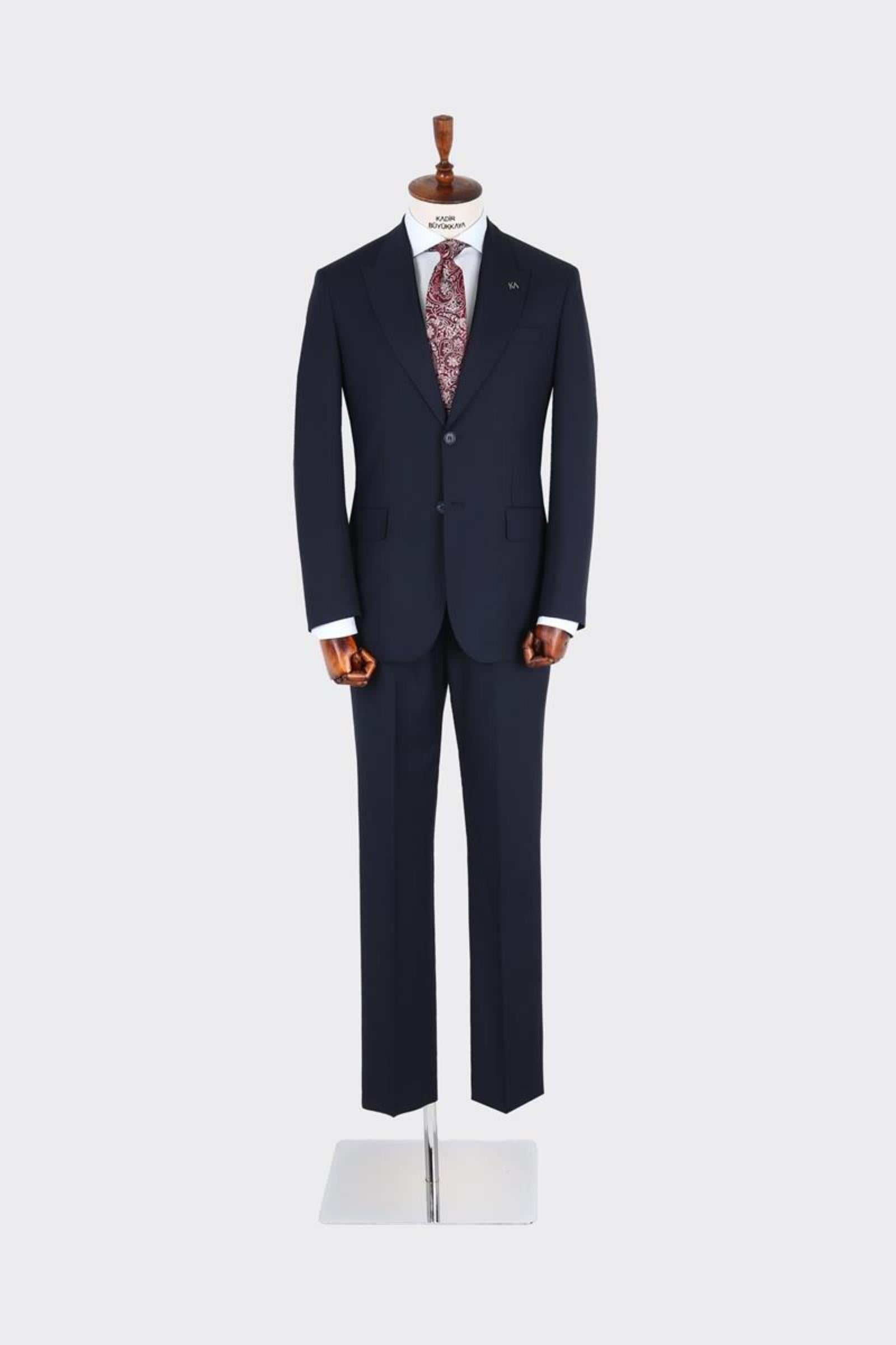 Erkek Kırlangıç Yaka İki Düğmeli  Takım Elbise-KAX1320W