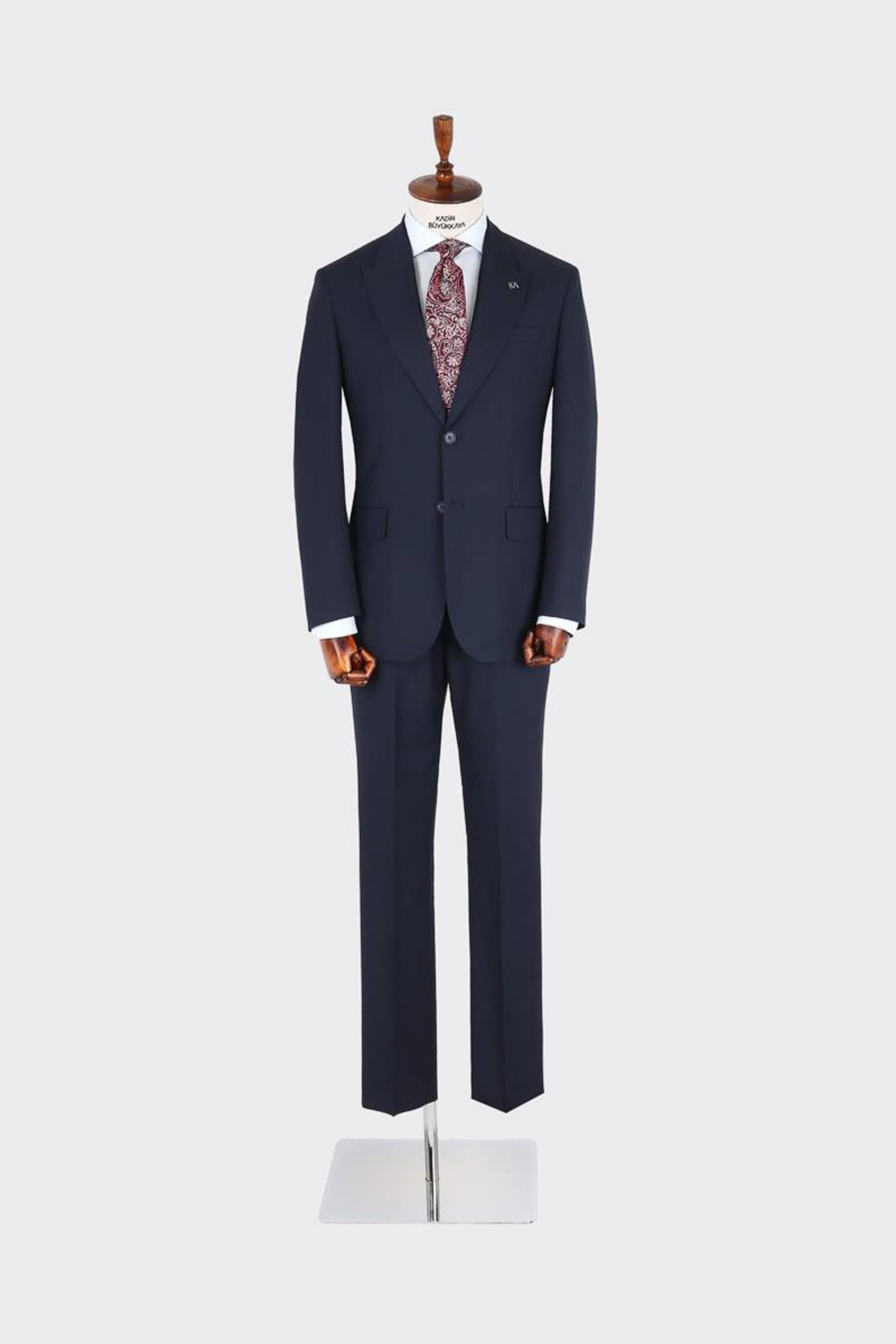 Erkek Kırlangıç Yaka İki Düğmeli  Takım Elbise-KAX1320W