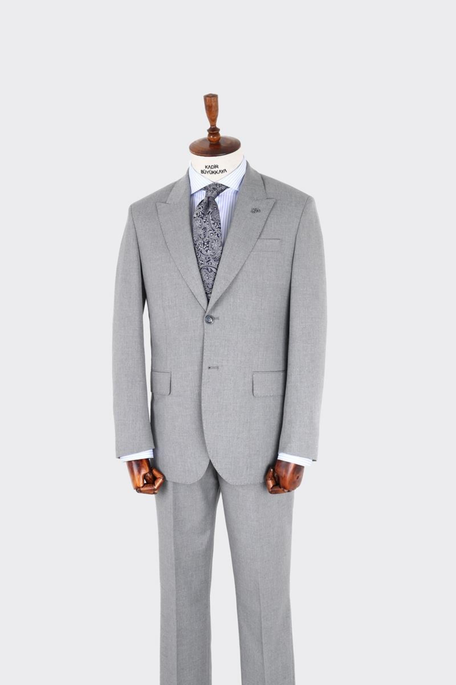 Erkek Kırlangıç Yaka İki Düğmeli  Takım Elbise-KAX1320W