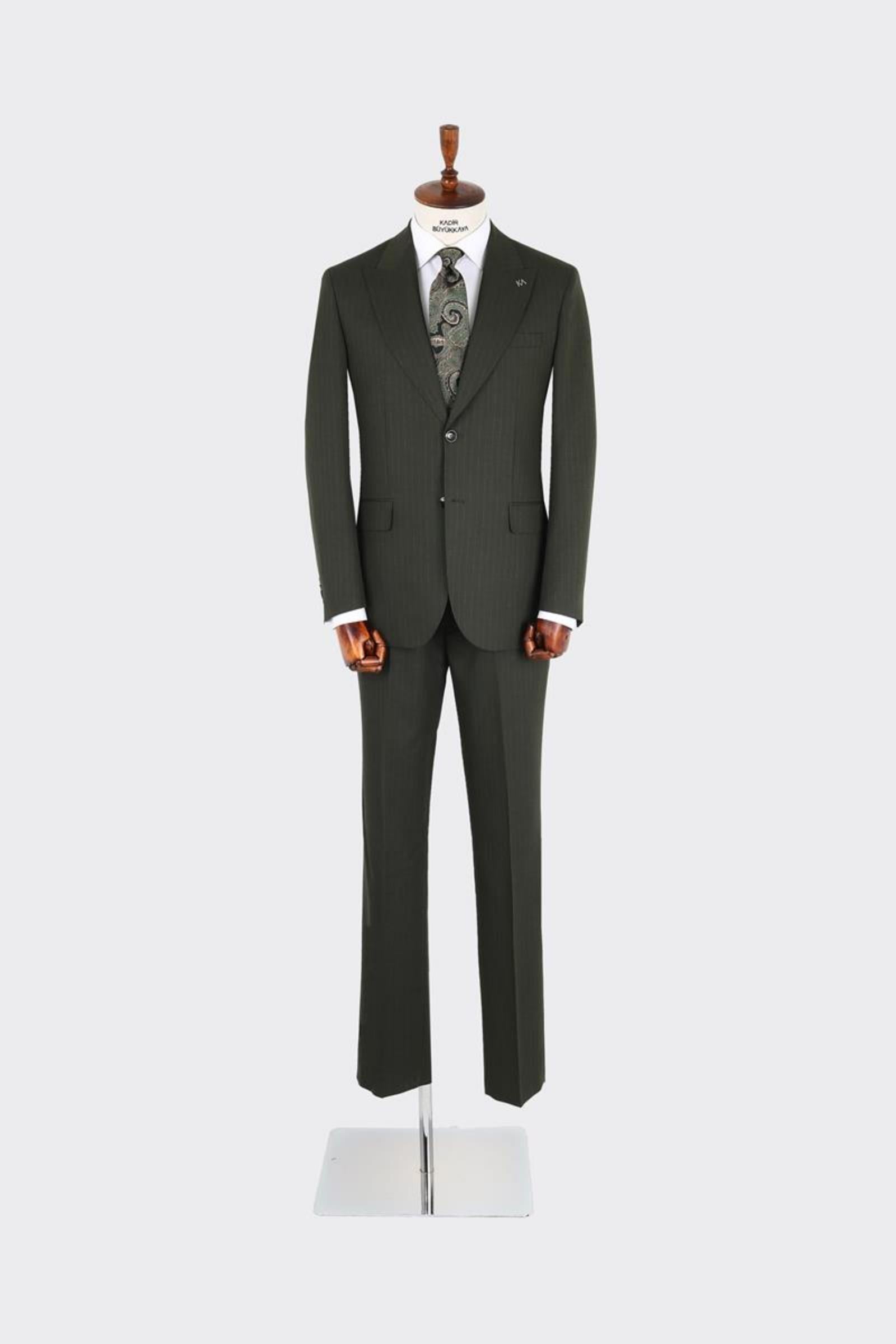 Erkek Kırlangıç Yaka İki Düğmeli  Takım Elbise-KAX1327W