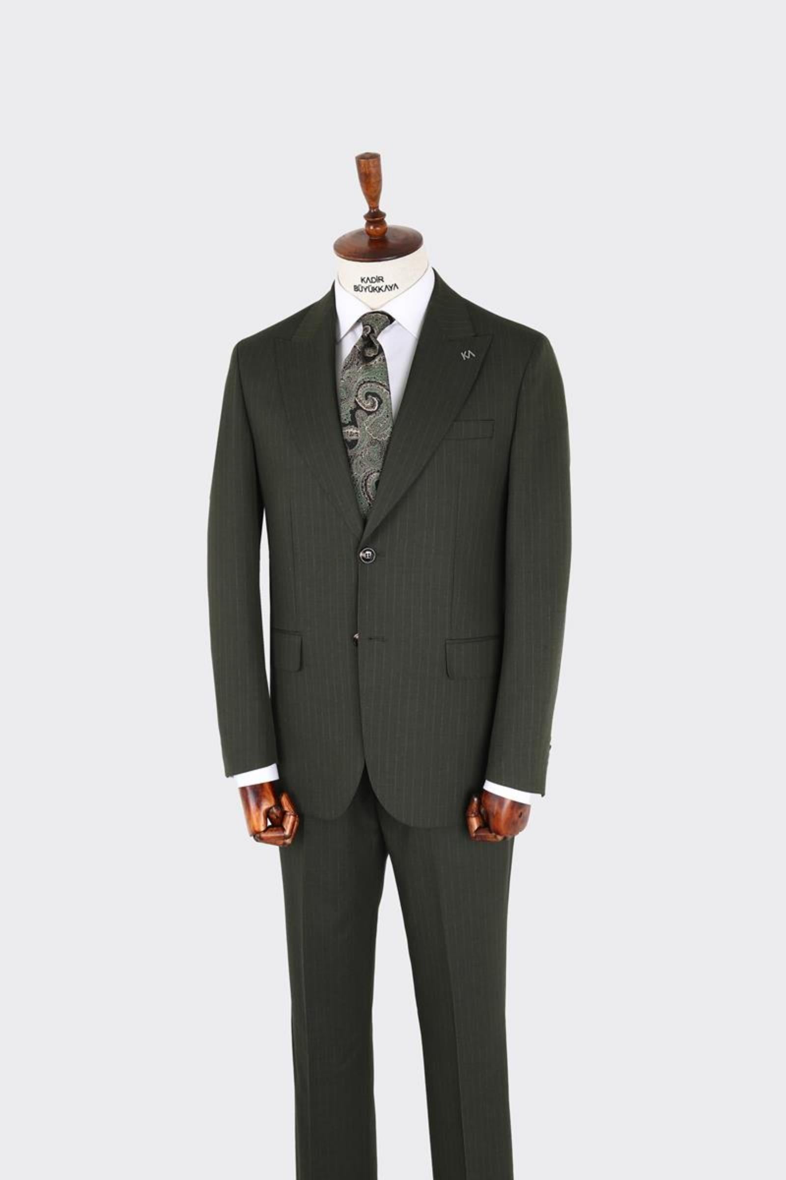 Erkek Kırlangıç Yaka İki Düğmeli  Takım Elbise-KAX1327W