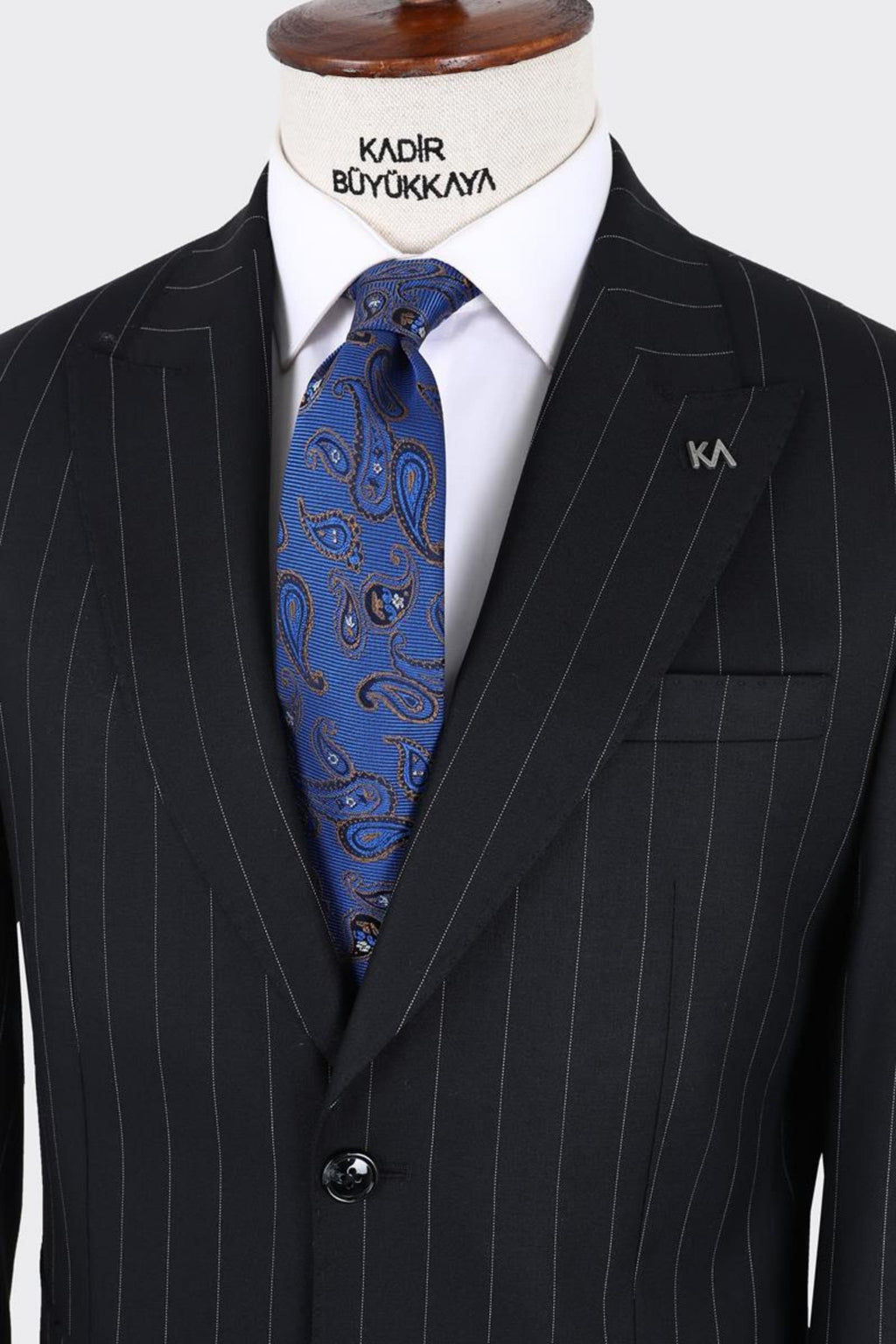 Erkek Kırlangıç Yaka İki Düğmeli  Takım Elbise-KAX1338W