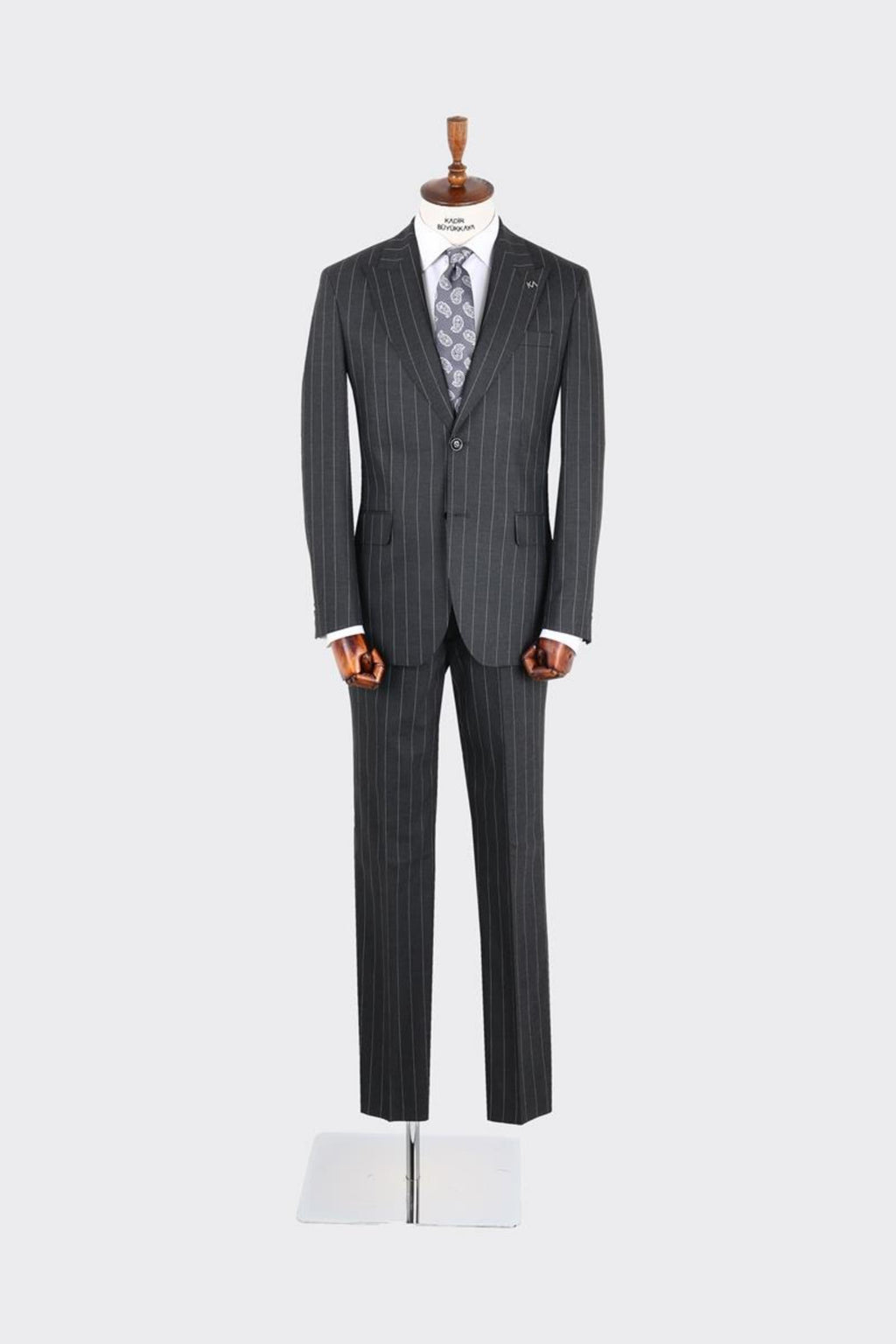 Erkek Kırlangıç Yaka İki Düğmeli  Takım Elbise-KAX1338W