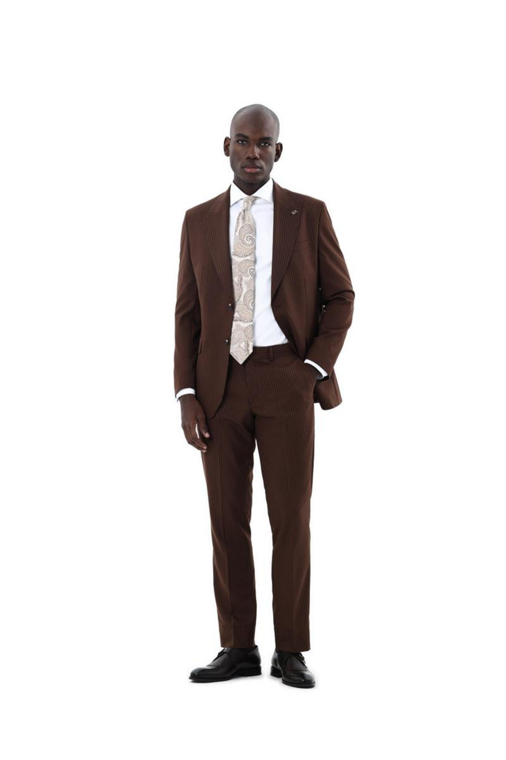 Erkek Kırlangıç Yaka İki Düğmeli  Takım Elbise-KAX1329W