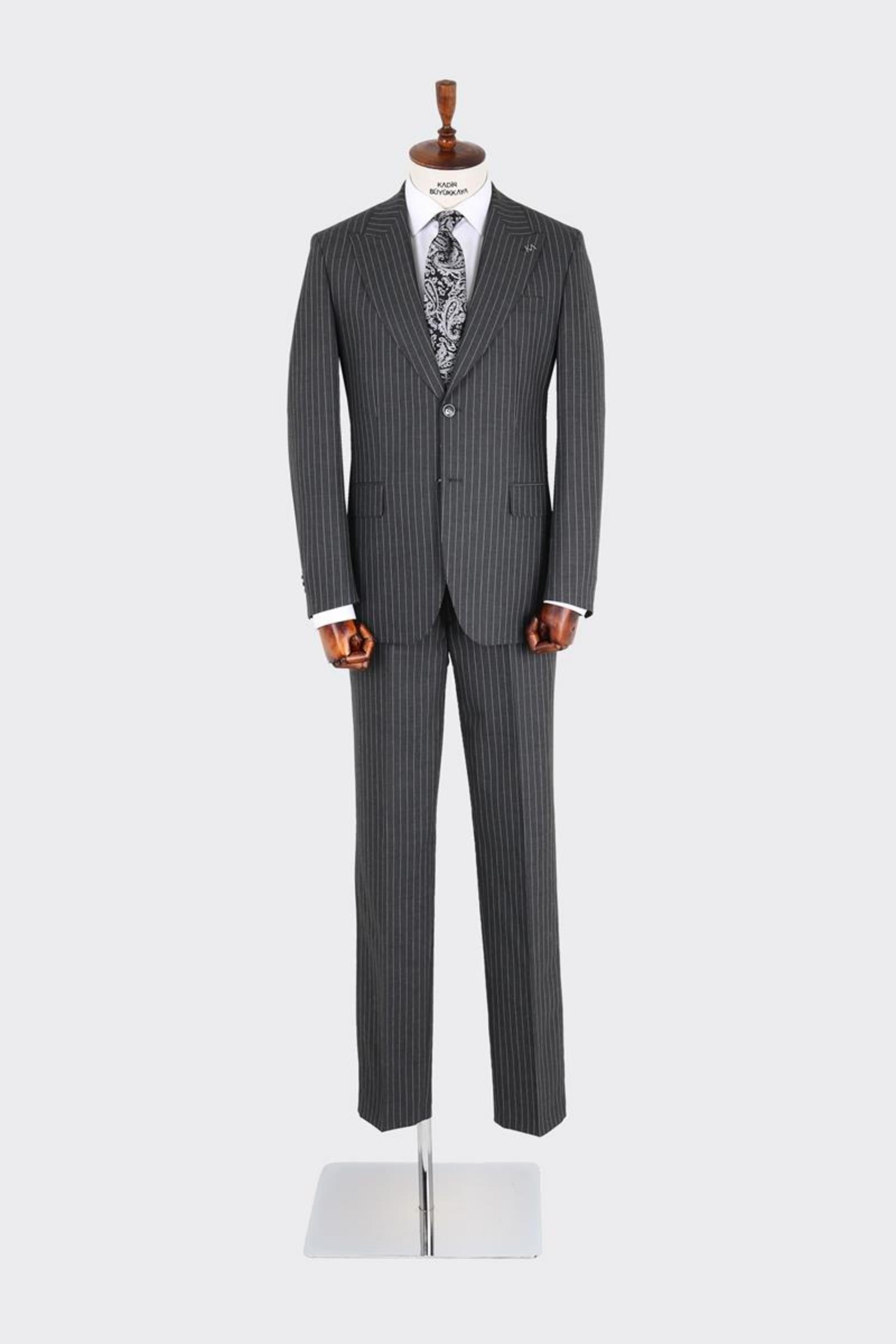 Erkek Kırlangıç Yaka İki Düğmeli  Takım Elbise-KAX1328W