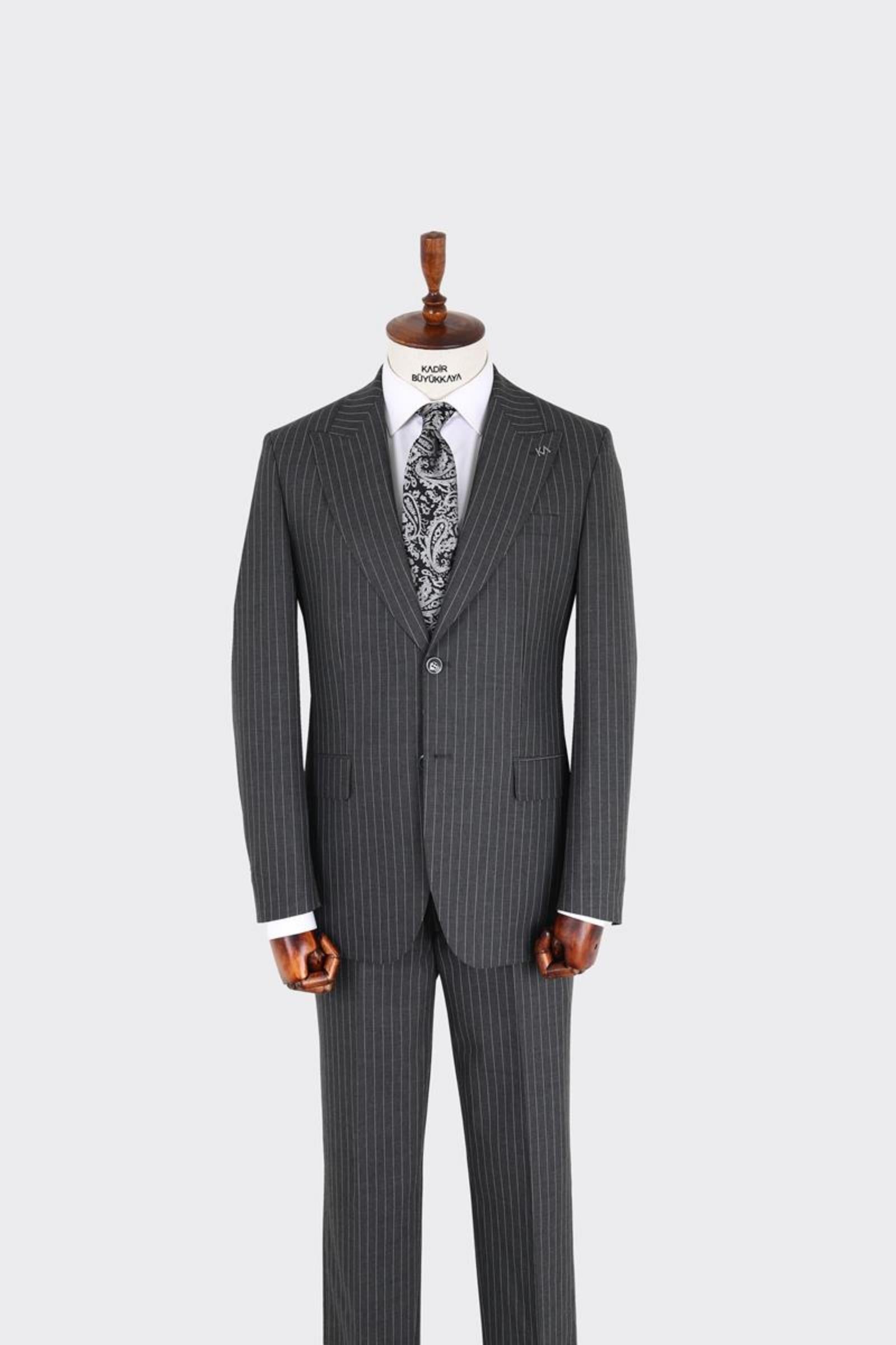 Erkek Kırlangıç Yaka İki Düğmeli  Takım Elbise-KAX1328W