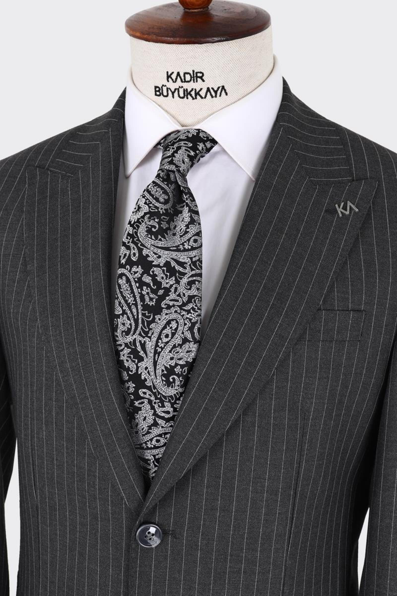 Erkek Kırlangıç Yaka İki Düğmeli  Takım Elbise-KAX1328W