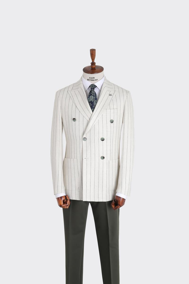 Kırlangıç Yaka Kruvaze Erkek Ceket-KAX5214S