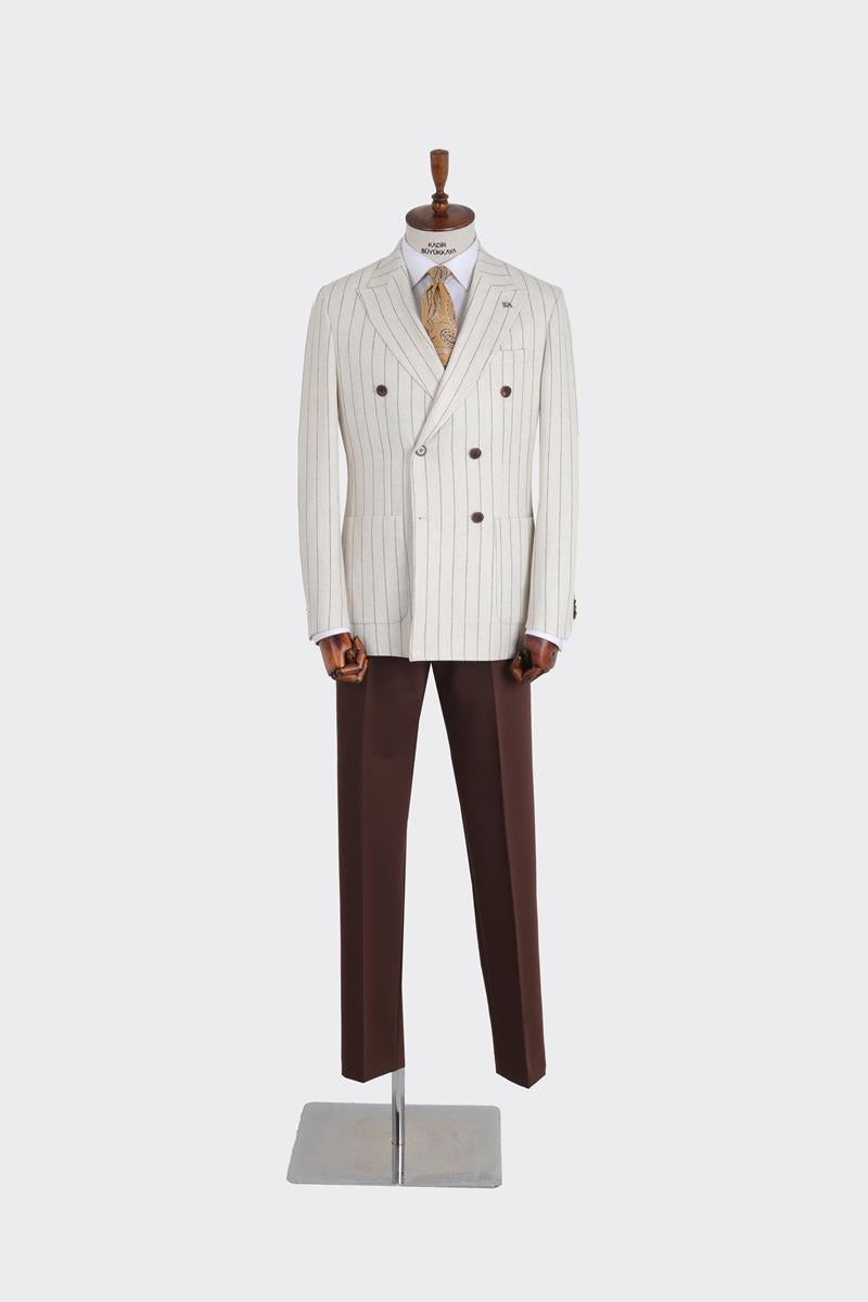 Kırlangıç Yaka Kruvaze Erkek Ceket-KAX5214S