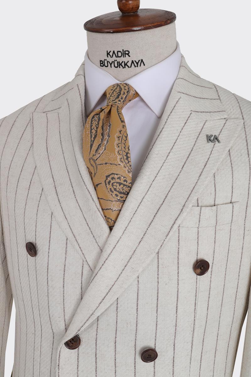 Kırlangıç Yaka Kruvaze Erkek Ceket-KAX5214S