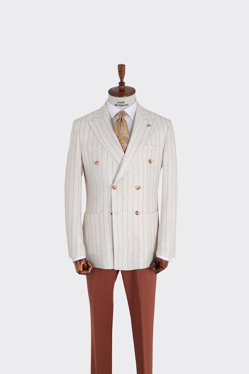 Kırlangıç Yaka Kruvaze Erkek Ceket-KAX5214S