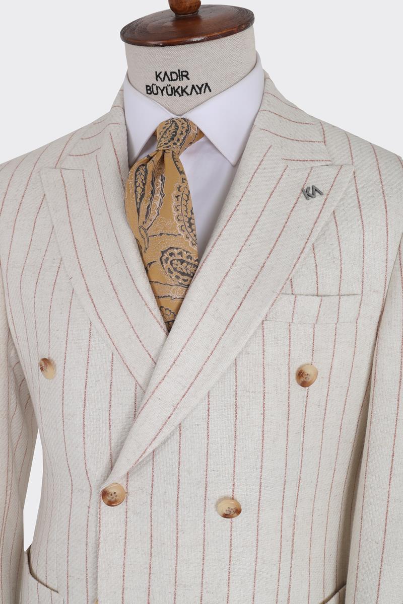 Kırlangıç Yaka Kruvaze Erkek Ceket-KAX5214S