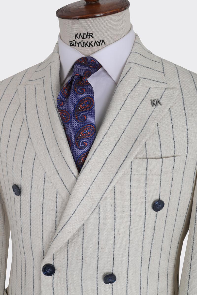 Kırlangıç Yaka Kruvaze Erkek Ceket-KAX5214S