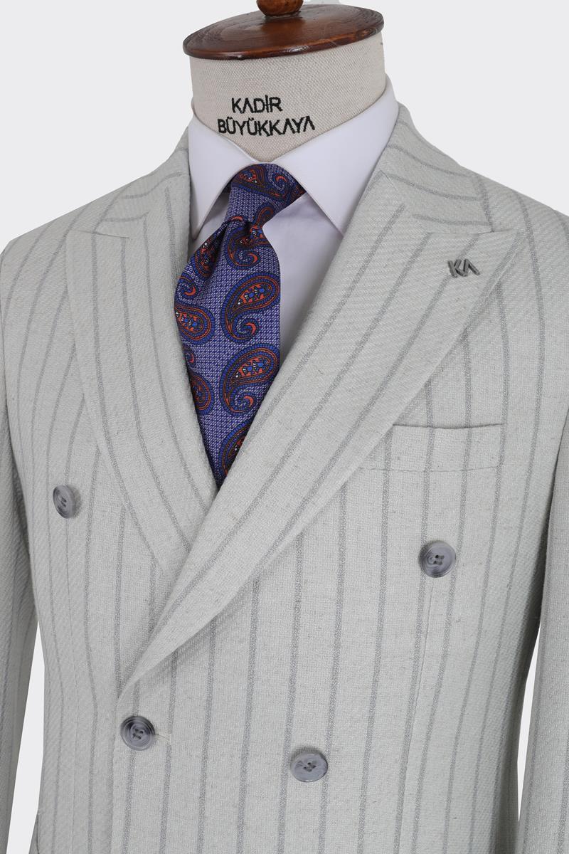 Kırlangıç Yaka Kruvaze Erkek Ceket-KAX5215S