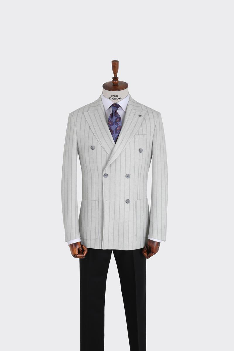 Kırlangıç Yaka Kruvaze Erkek Ceket-KAX5215S