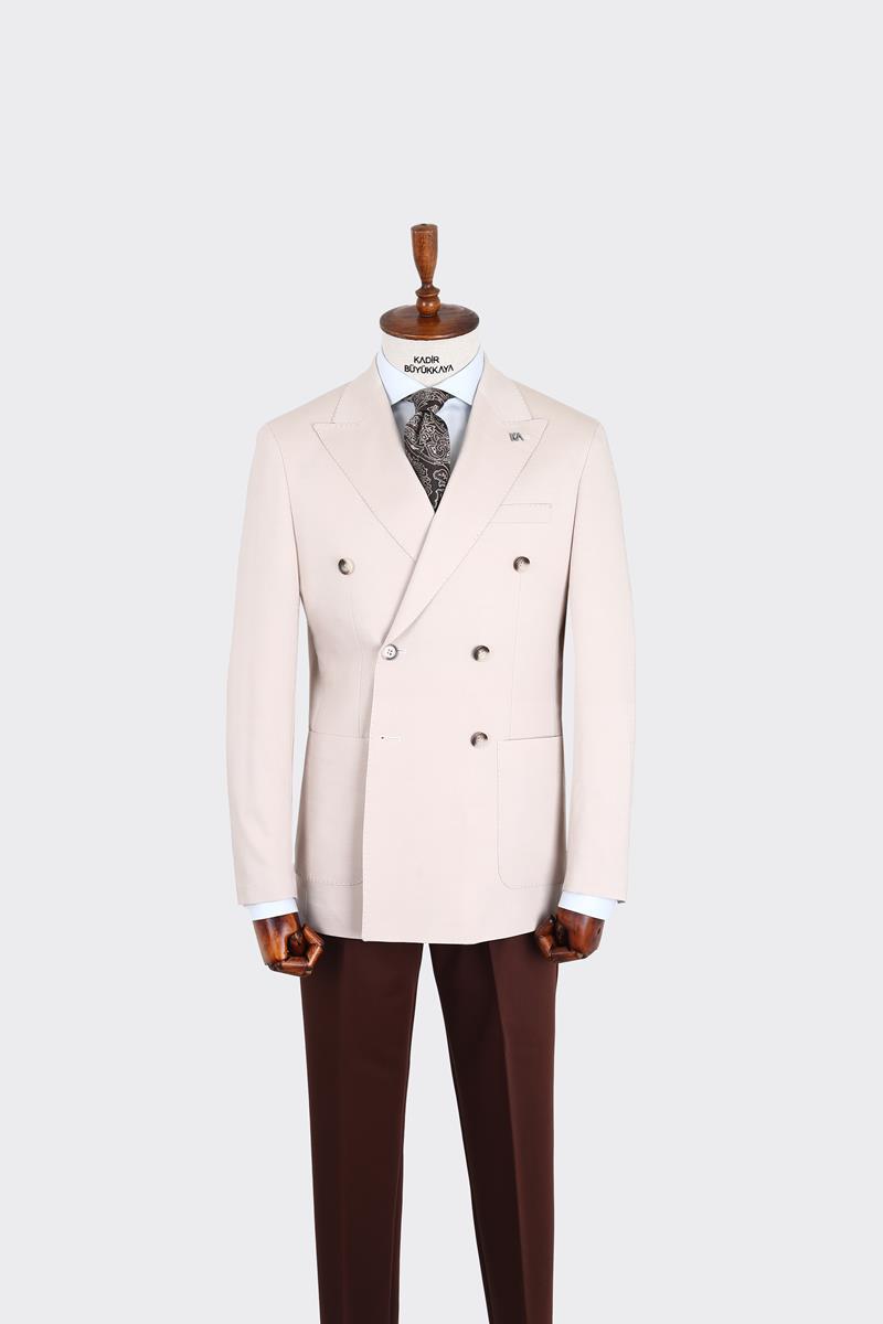 Kırlangıç Yaka Kruvaze Erkek Ceket-KAX5201S