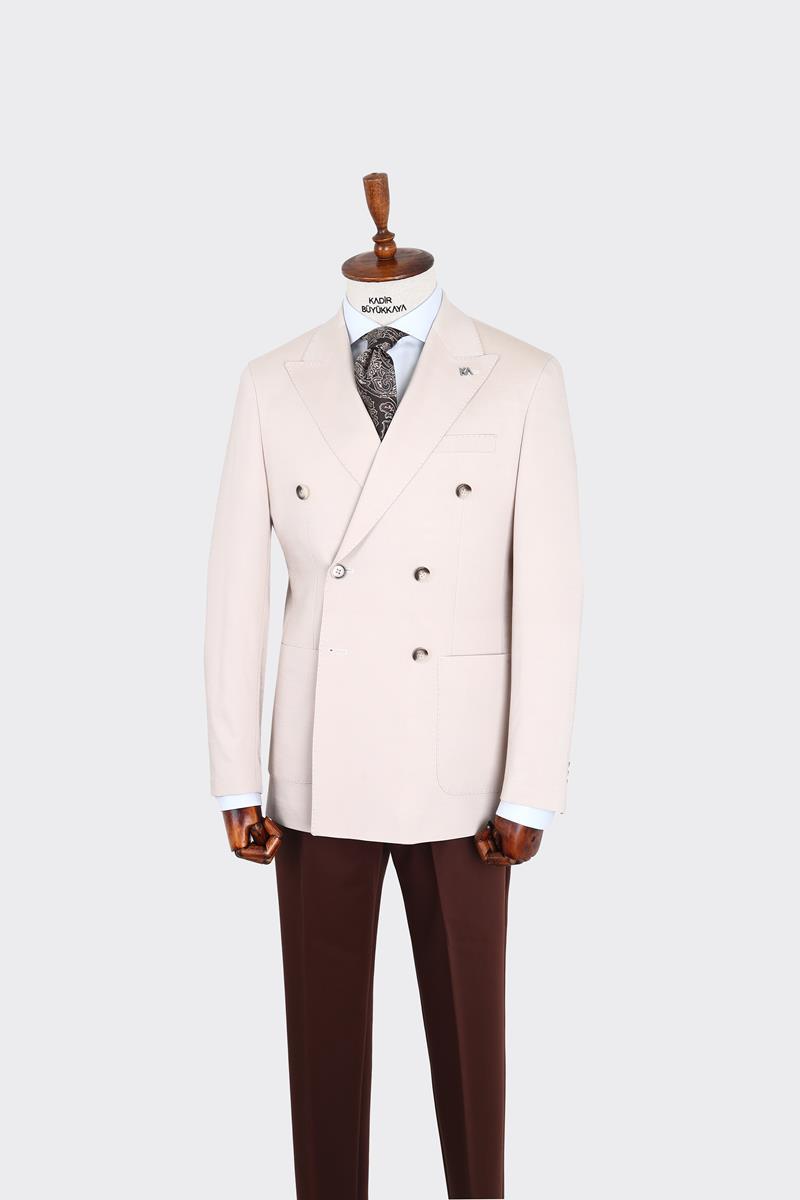 Kırlangıç Yaka Kruvaze Erkek Ceket-KAX5201S