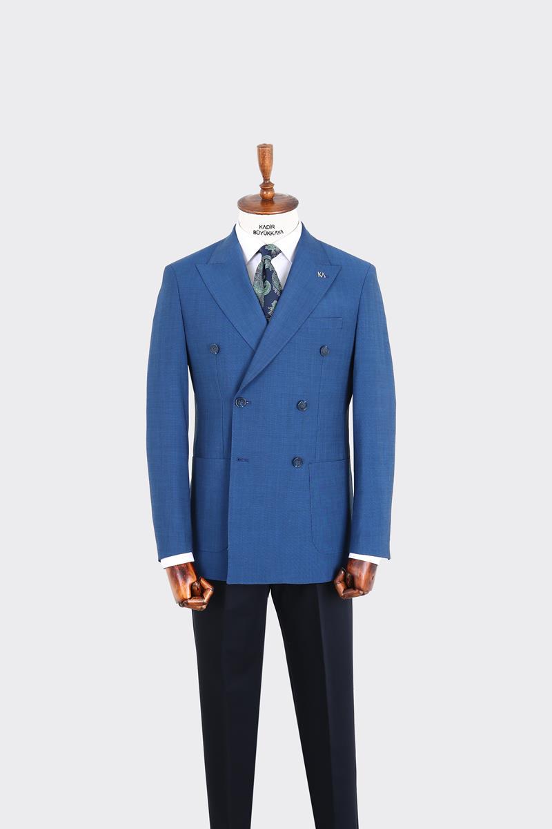 Kırlangıç Yaka Kruvaze Erkek Ceket-KAX5201S