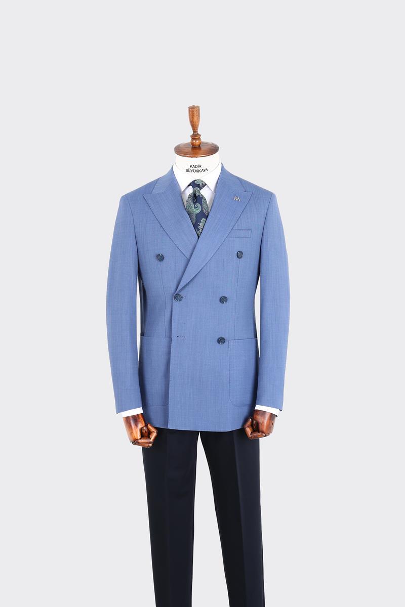 Kırlangıç Yaka Kruvaze Erkek Ceket-KAX5201S